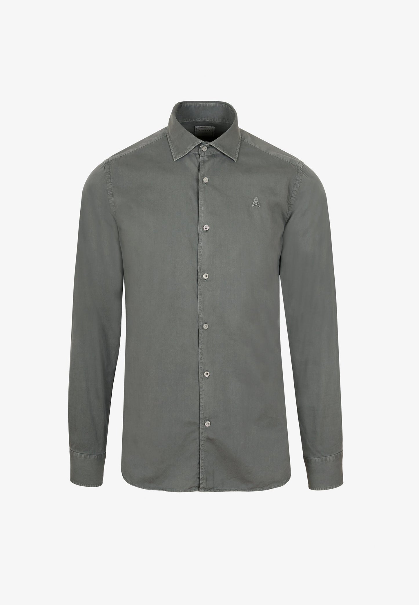 CAMISA CALAVERA BORDADA TONO