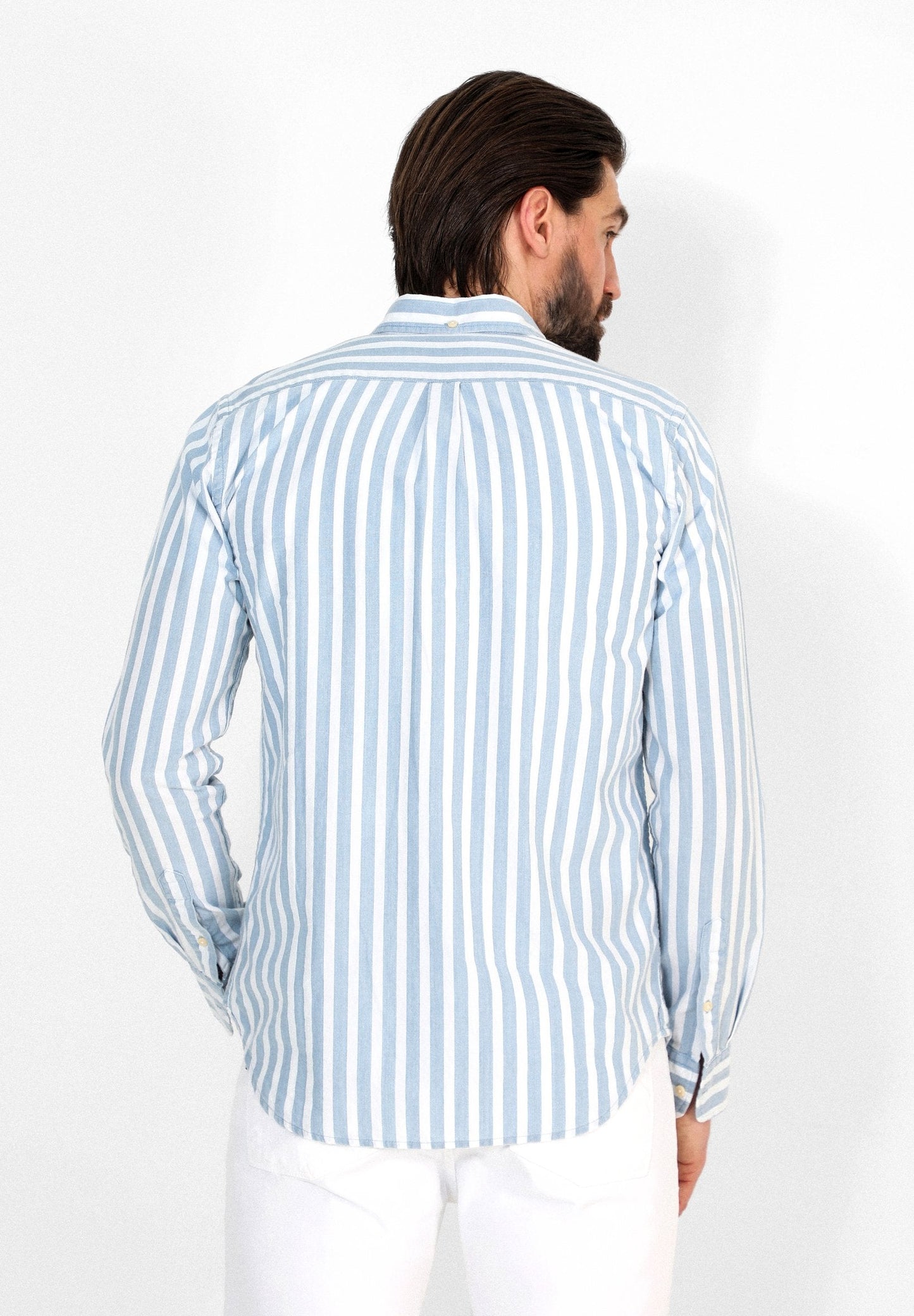 CAMISA RAYAS CUELLO BOTONES
