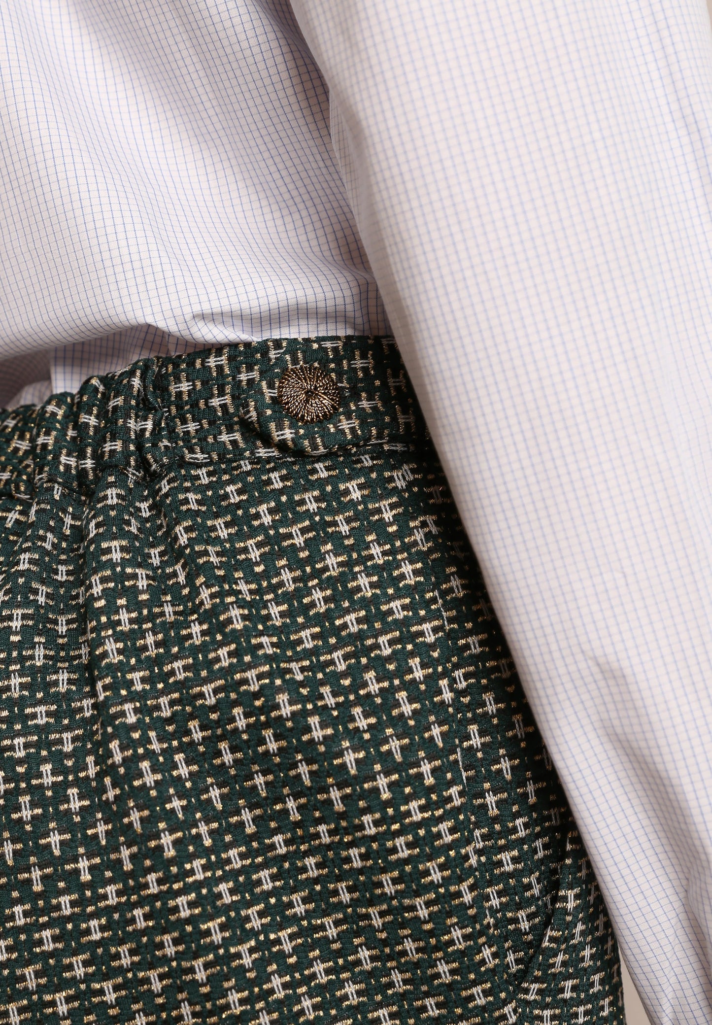 PANTALÓN JACQUARD DETALLES METALIZADOS