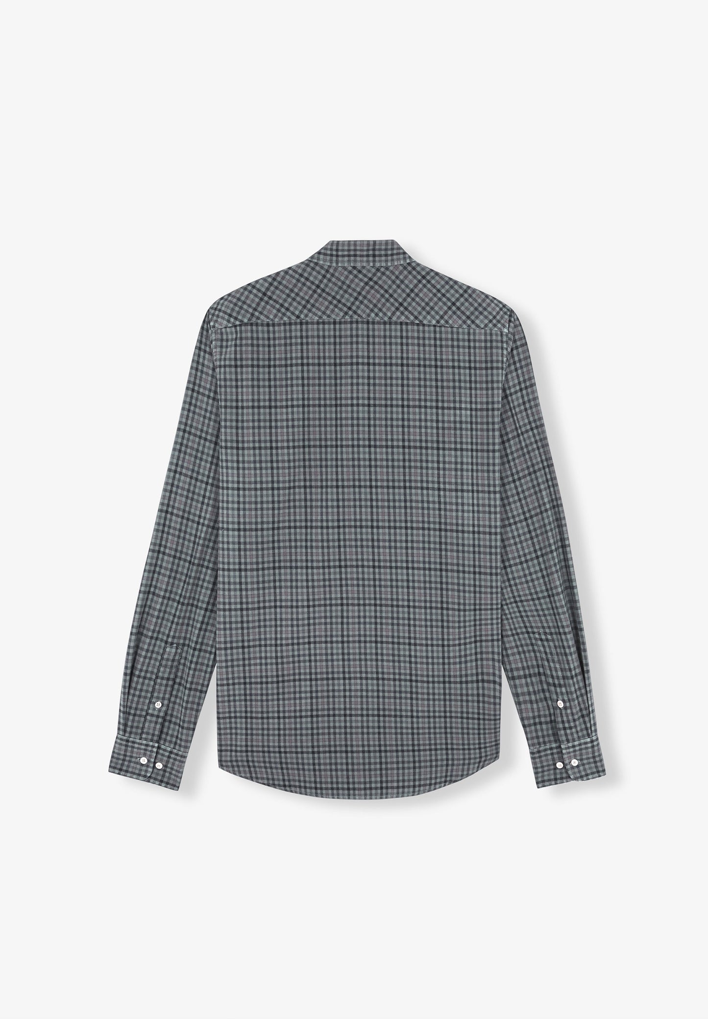 CAMISA CUADROS CON CUELLO BOTONES