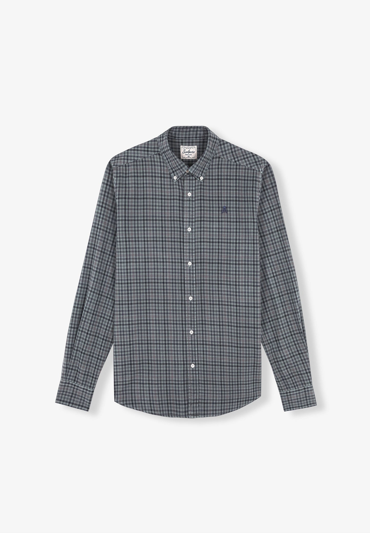 CAMISA CUADROS CON CUELLO BOTONES