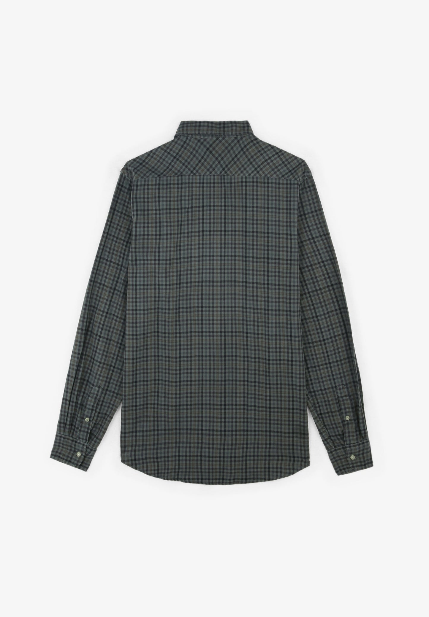 CAMISA CUADROS CON CUELLO BOTONES