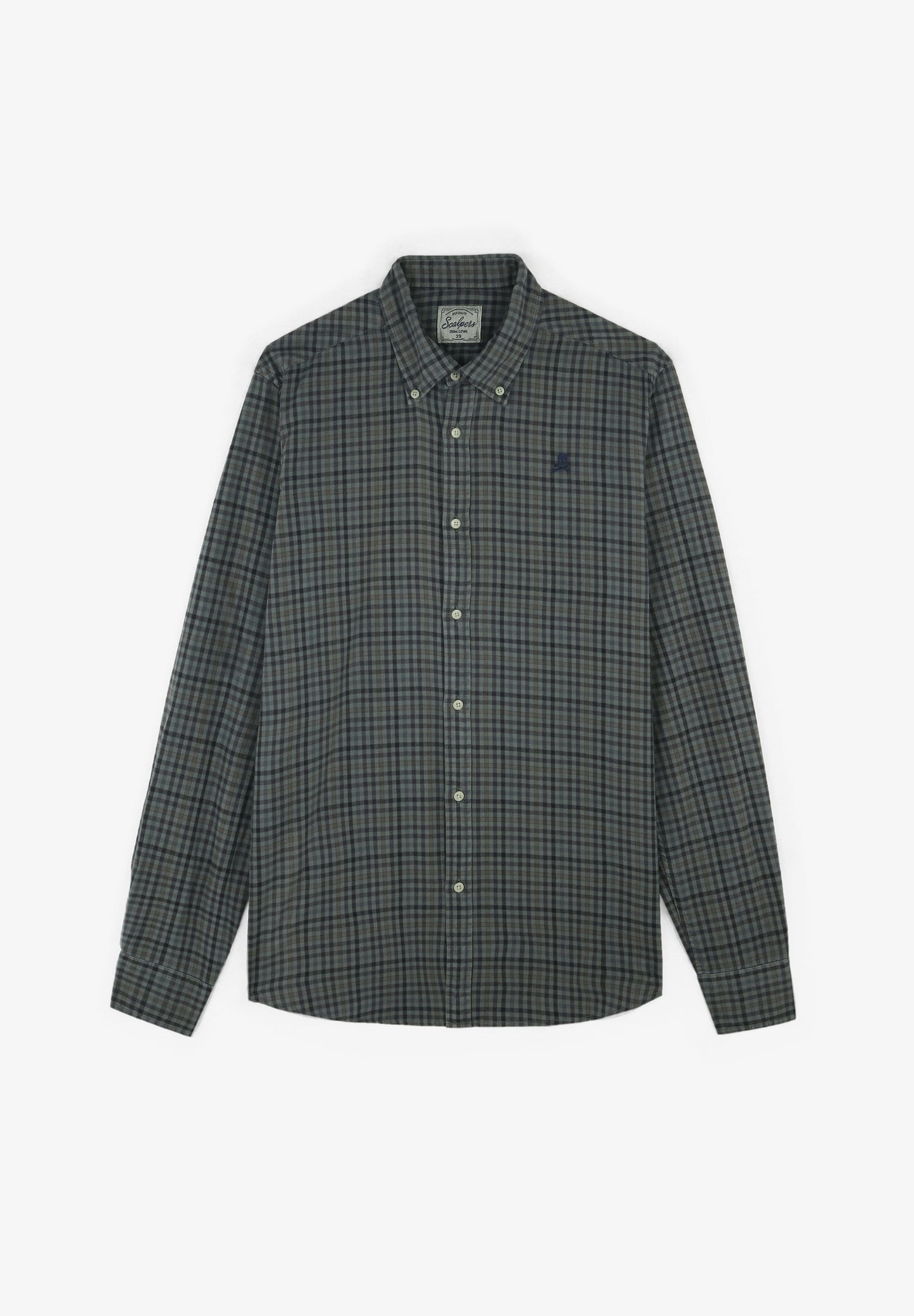 CAMISA CUADROS CON CUELLO BOTONES