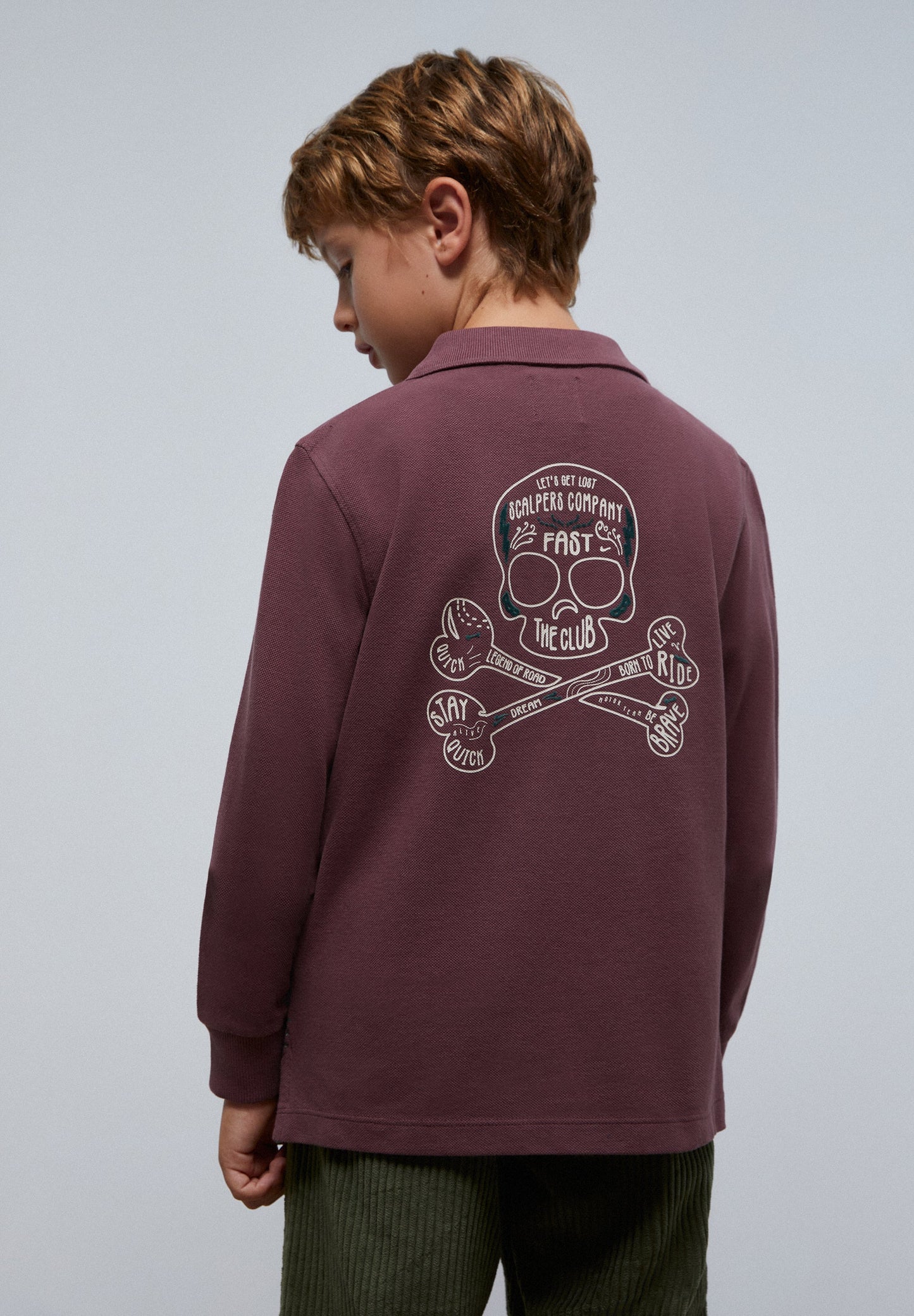 POLO MANGA LARGA PRINT TRASERO