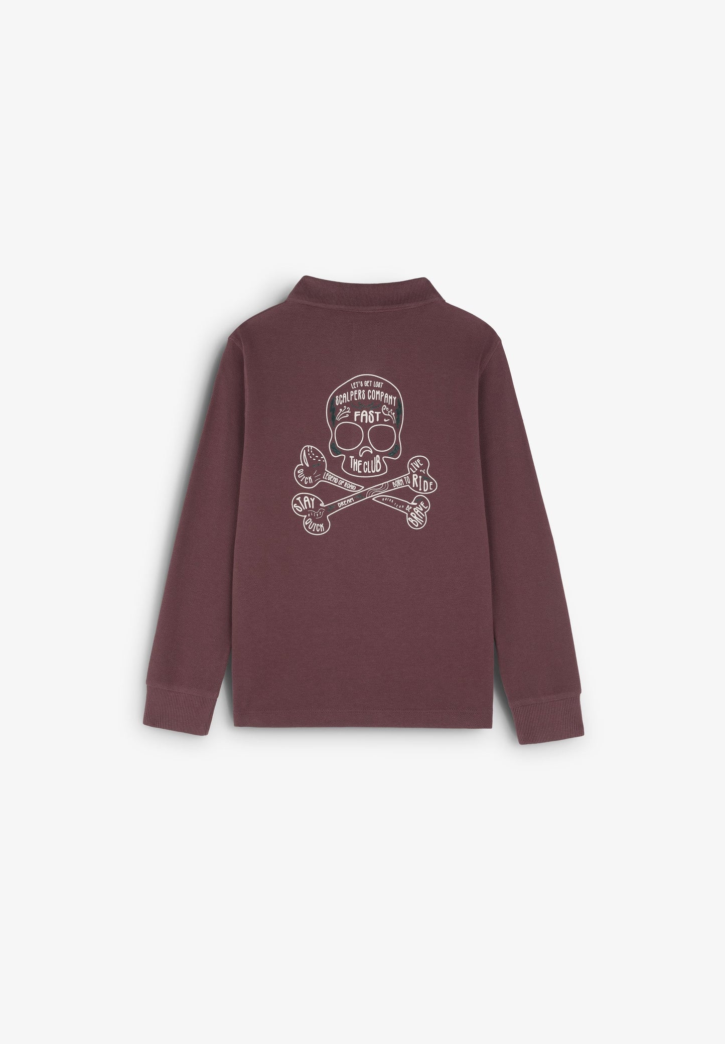POLO MANGA LARGA PRINT TRASERO