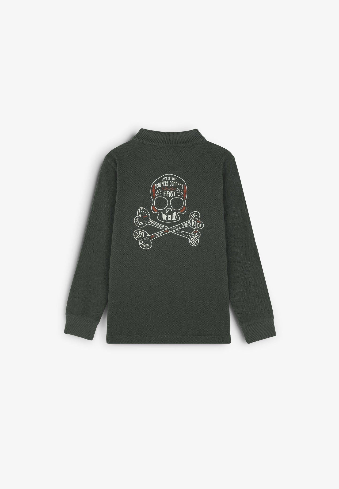 POLO MANGA LARGA PRINT TRASERO