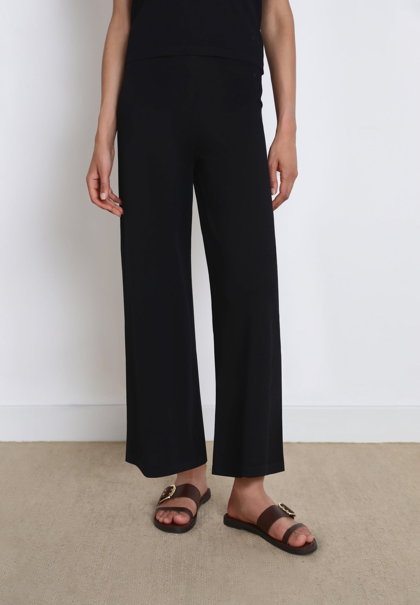 METAL BEADS KNIT PANT