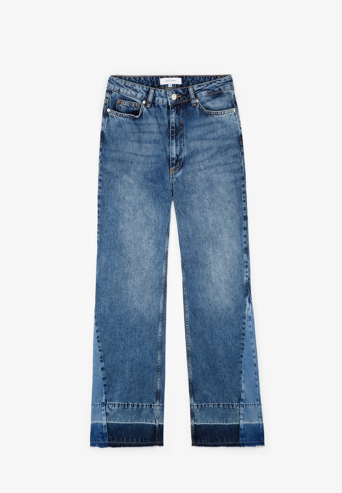 JEANS FLARE BAJO PATCH