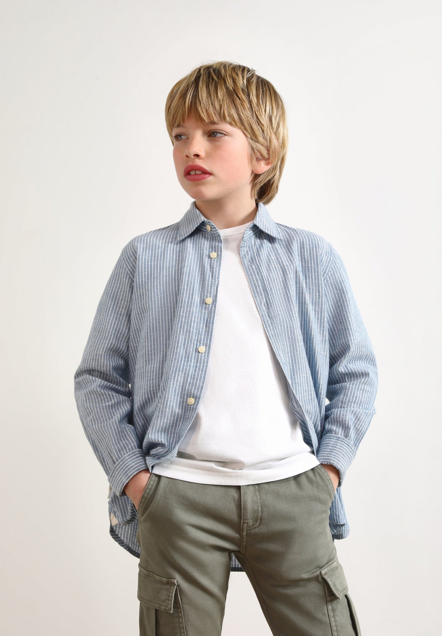 CAMISA RAYAS DENIM