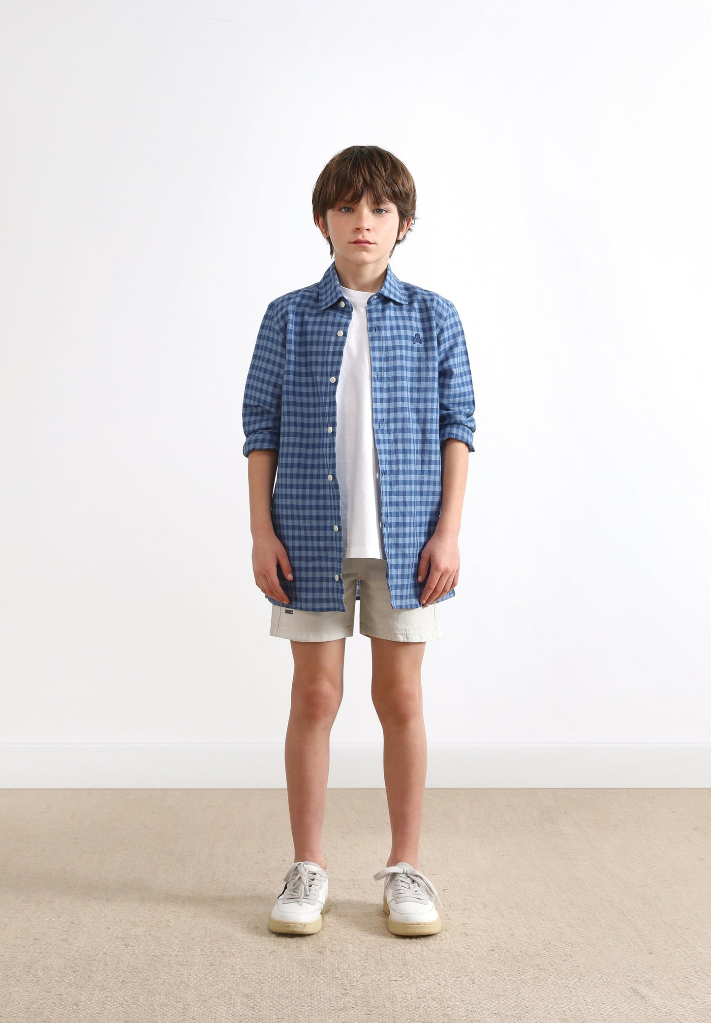 CAMISA LINO CUADROS