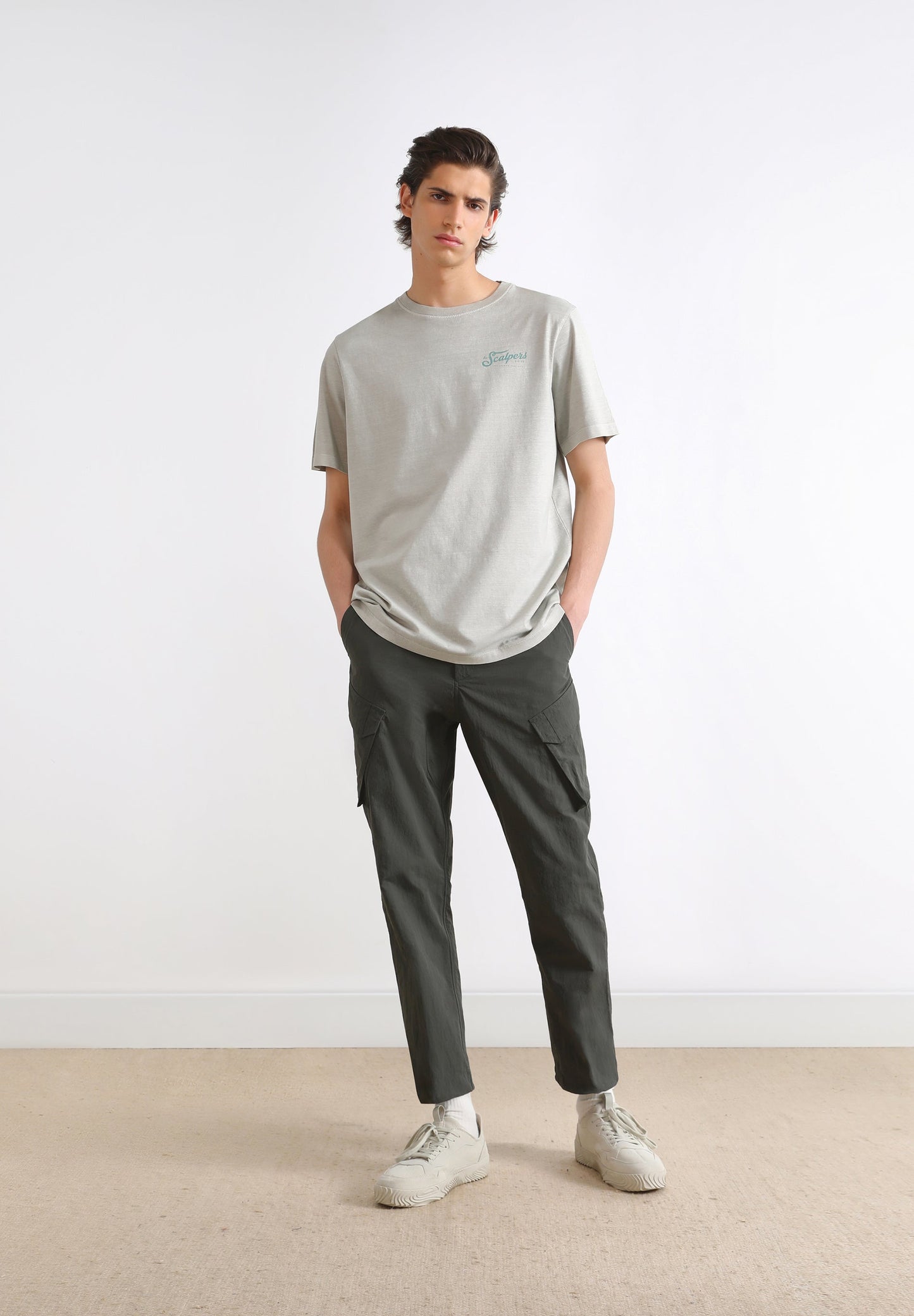 CAMISETA PRINT TEXTO TRASERO