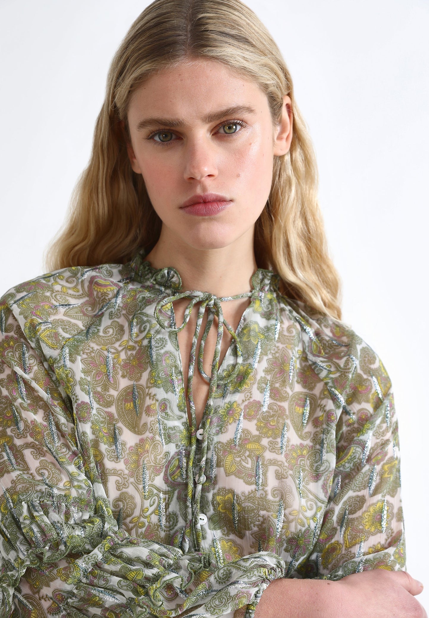 BLUSA PAISLEY LUREX