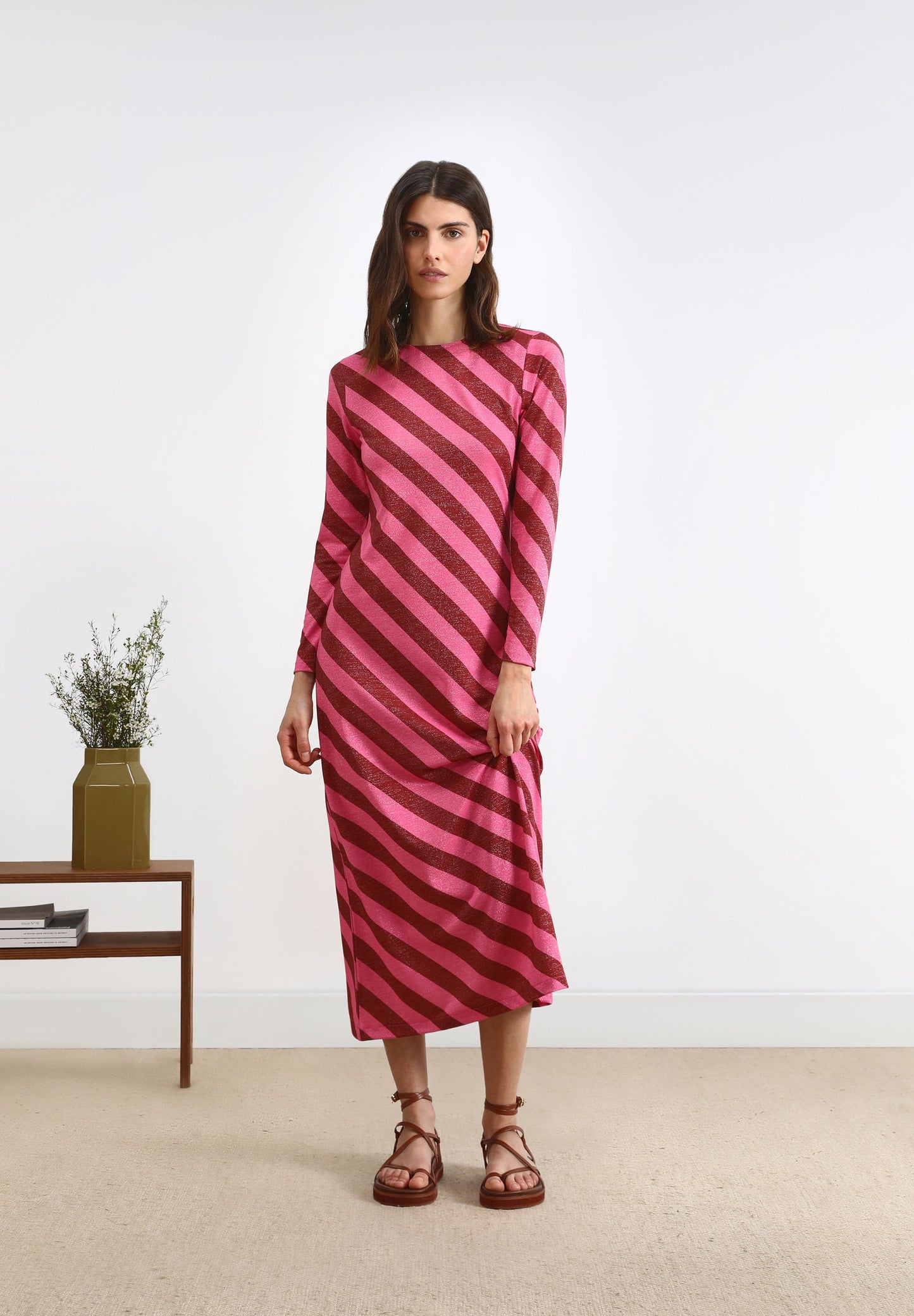 VESTIDO MIDI RAYAS