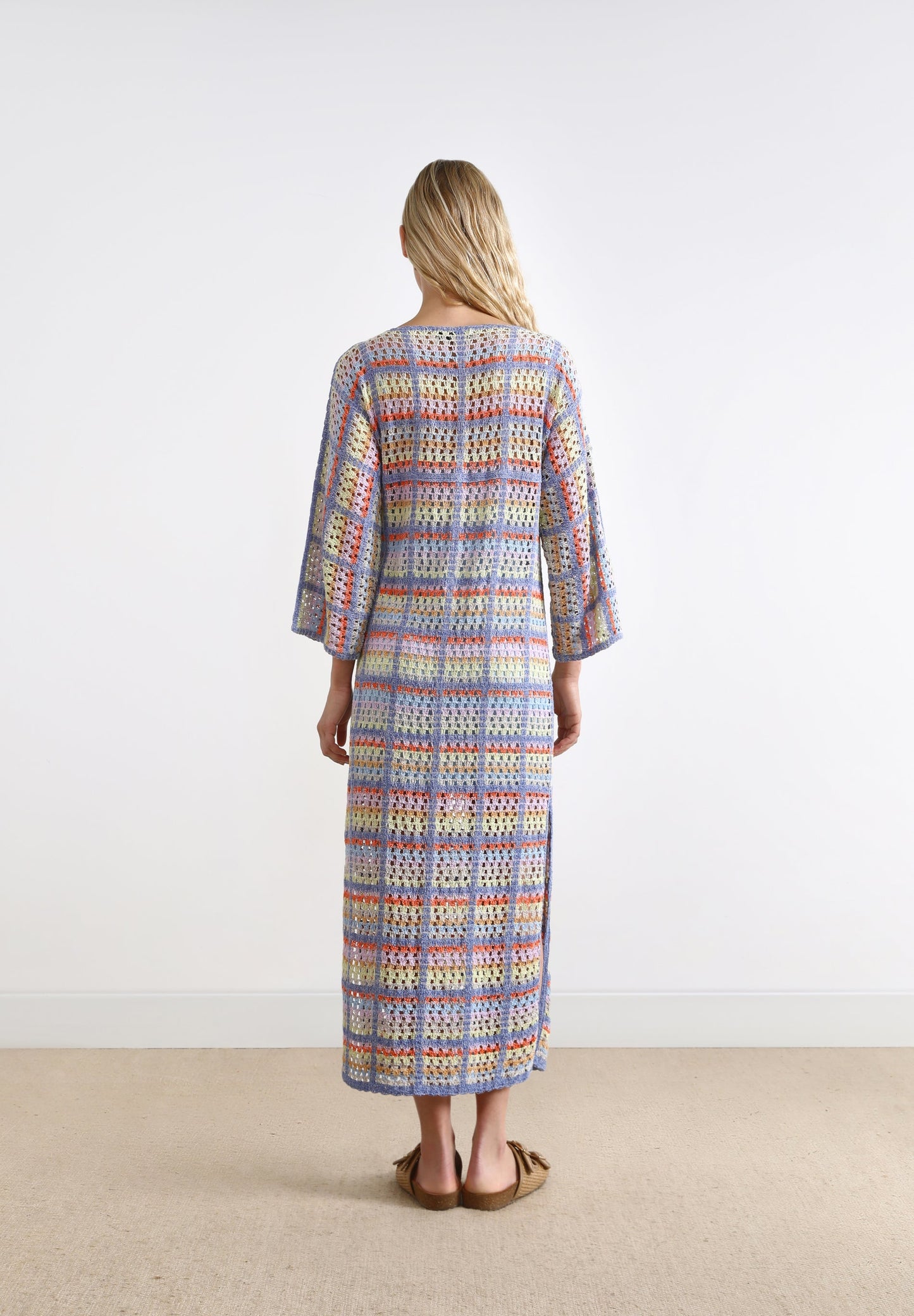 VESTIDO CUADROS CROCHET