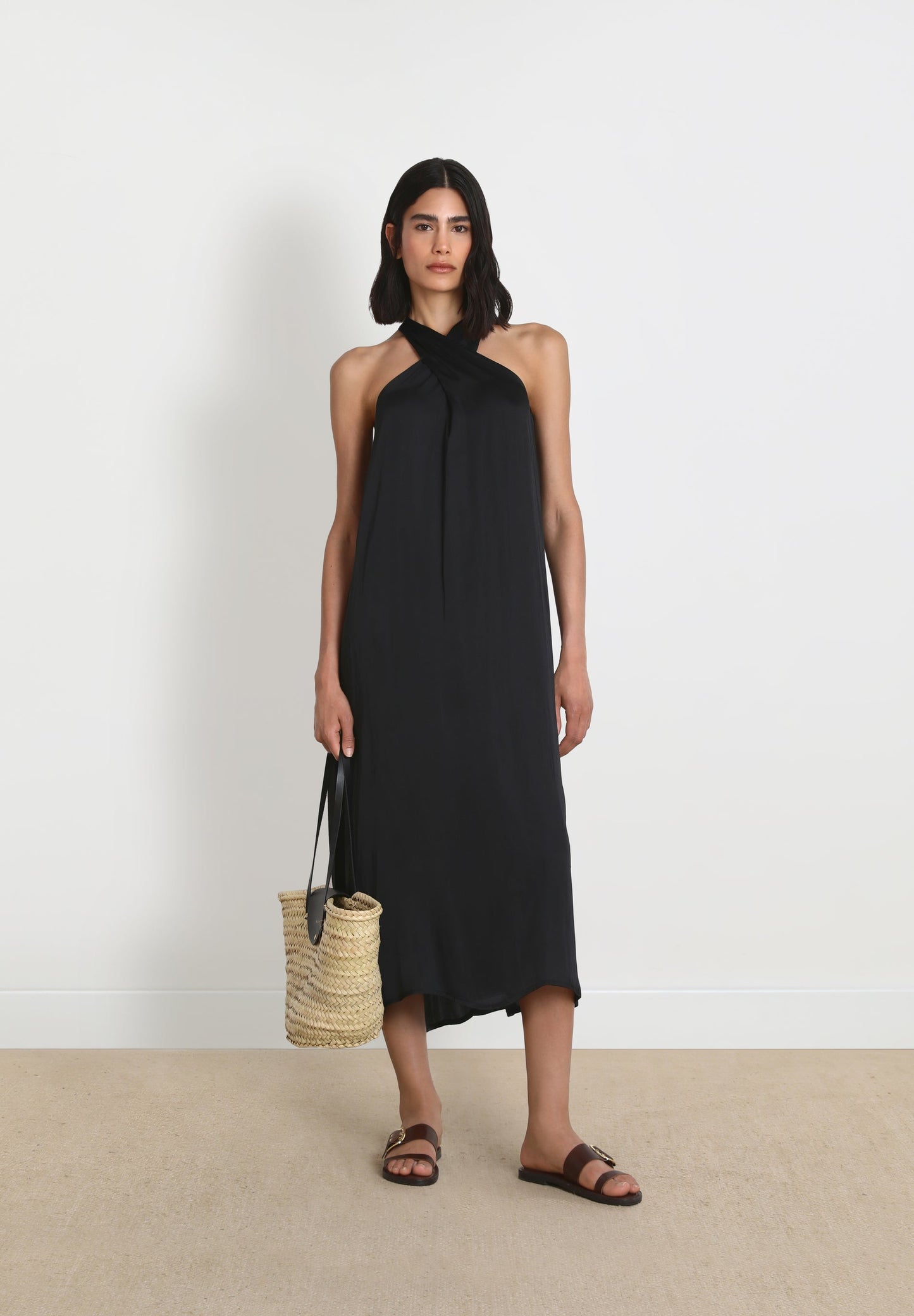 SLIP CROSS DRESS