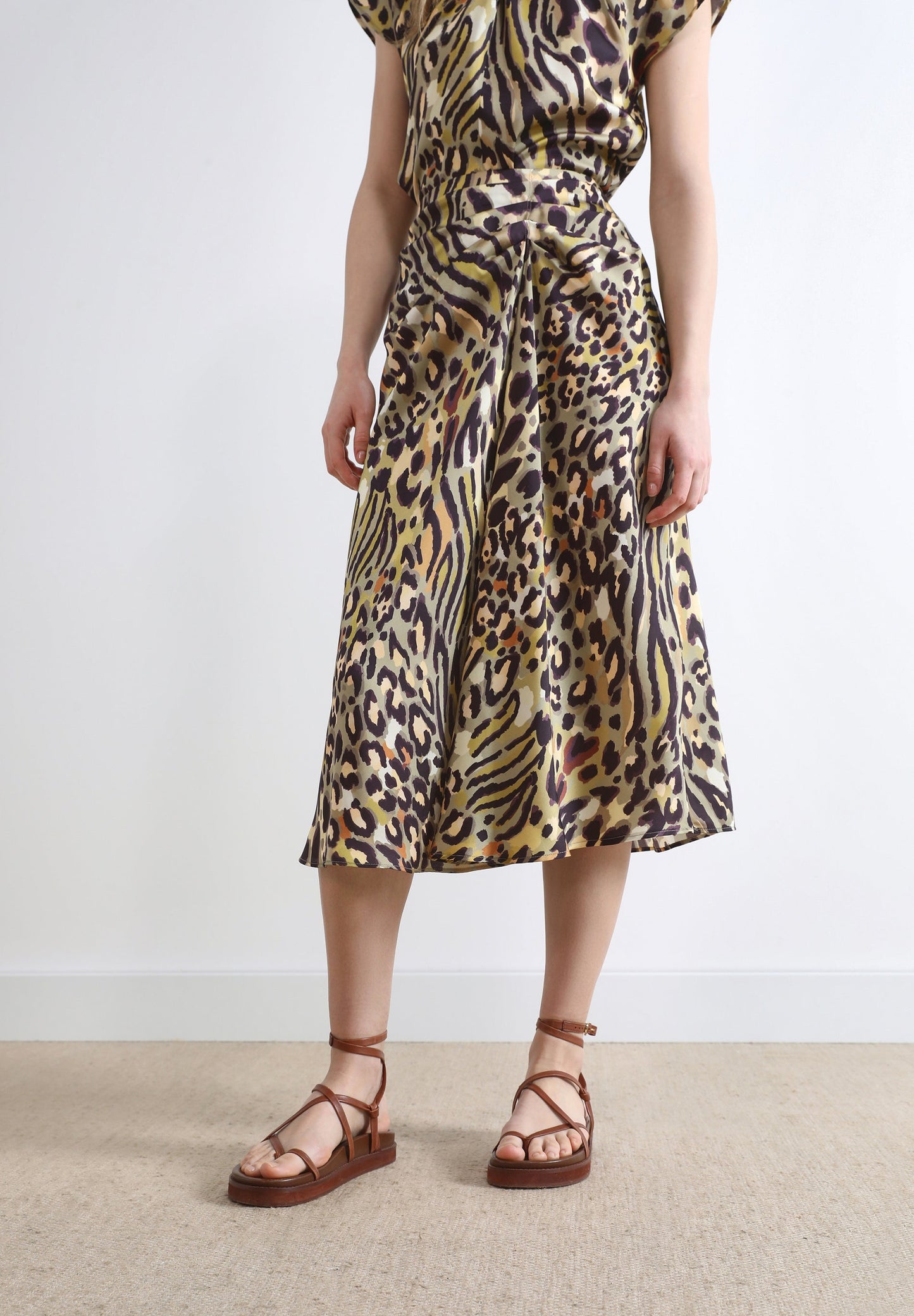 FALDA MIDI ANIMAL PRINT