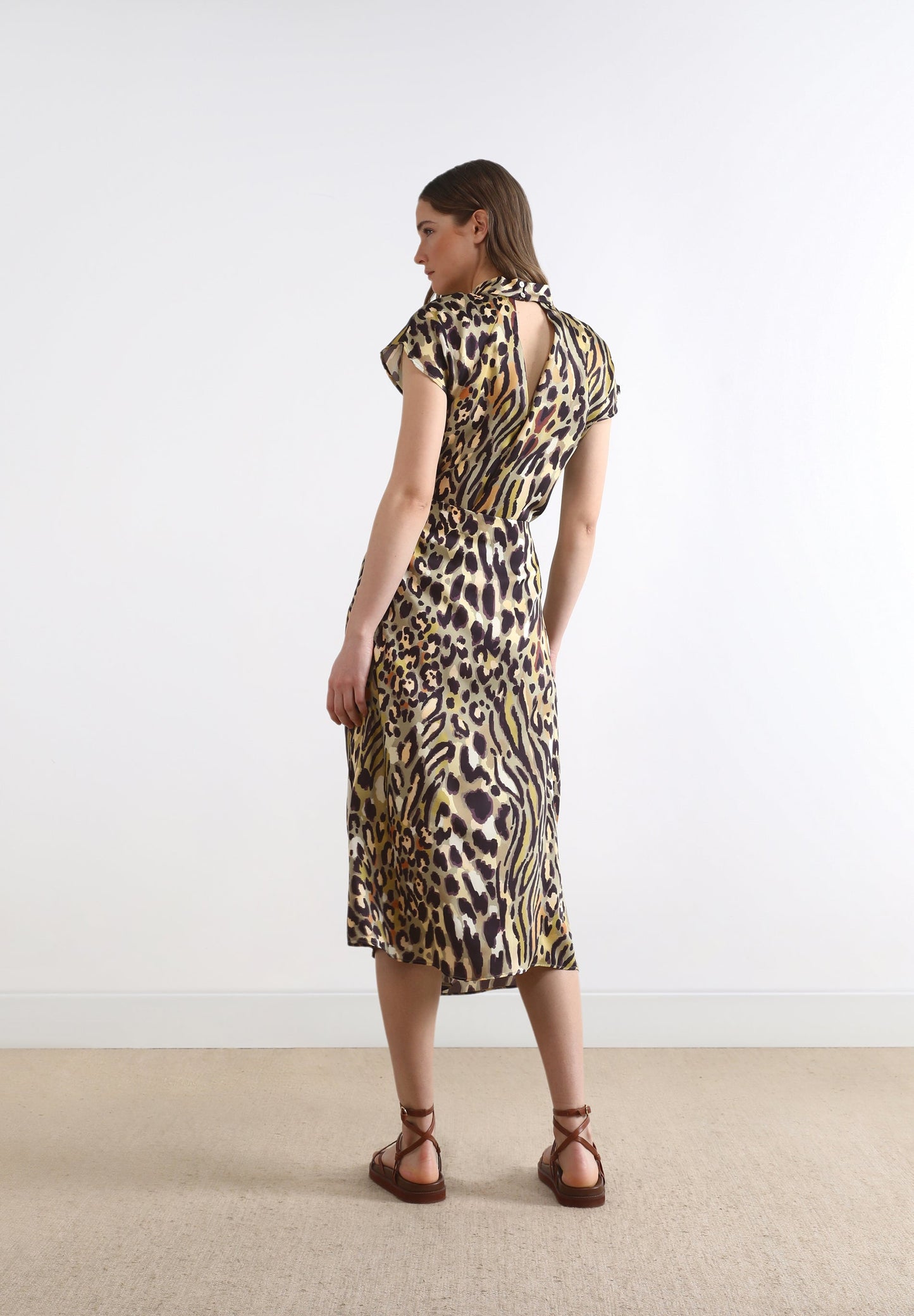 FALDA MIDI ANIMAL PRINT