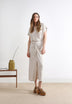 VESTIDO LINO DRAPEADO