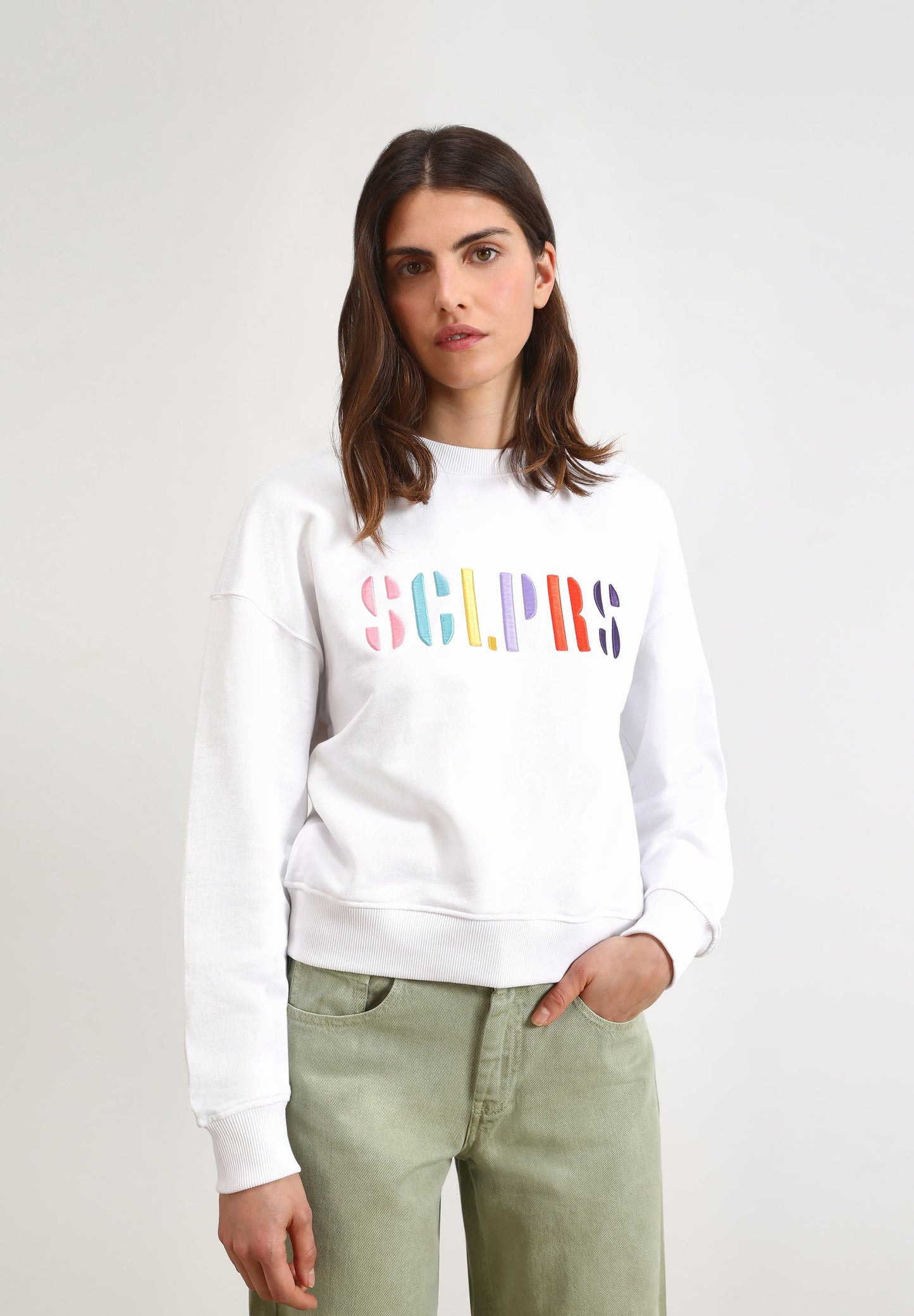 SUDADERA LOGO BORDADO COLORES