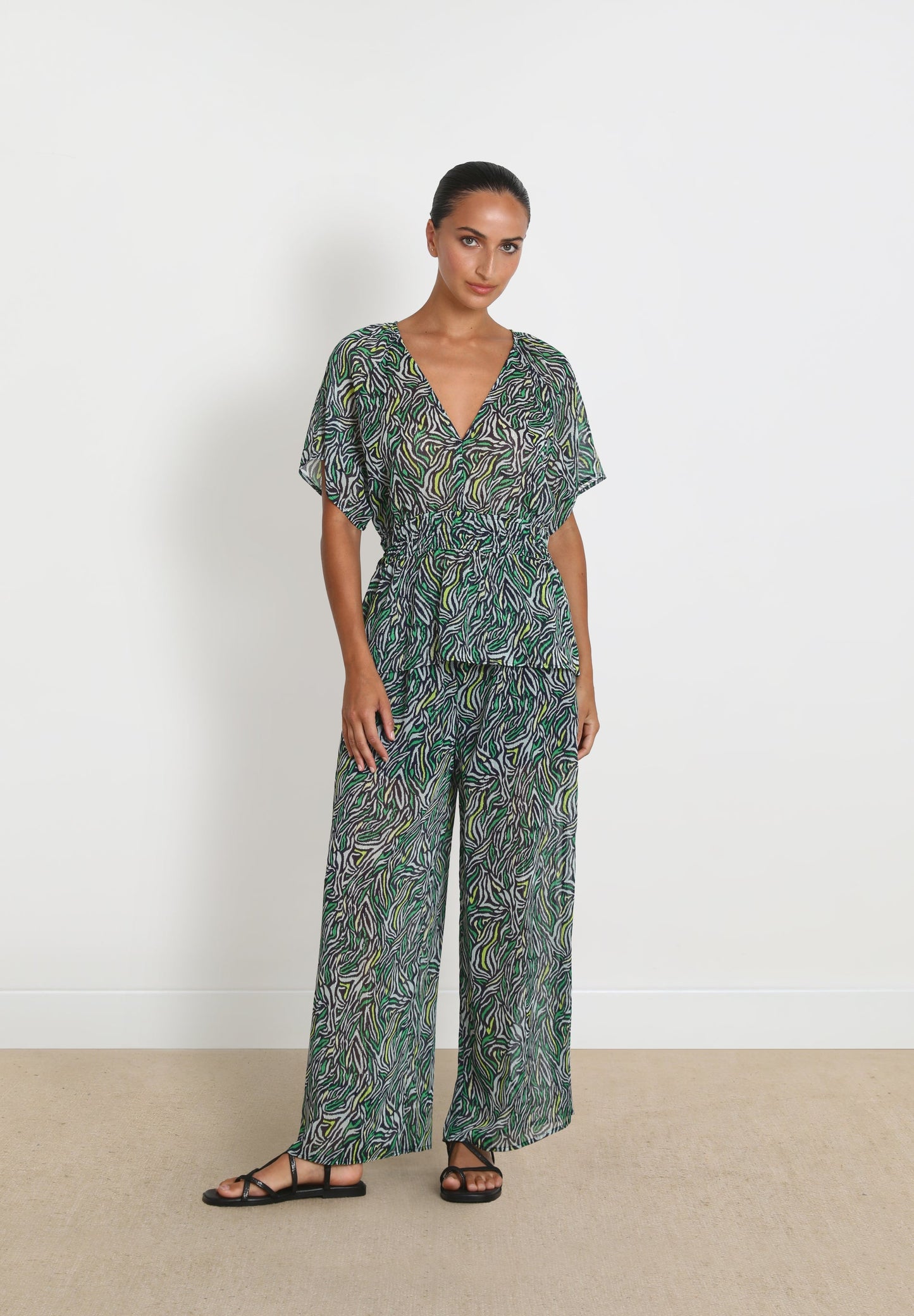 PLEAT PRINT TOP