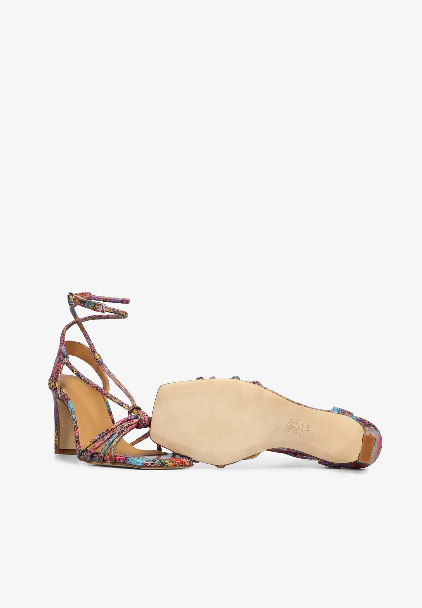 SANDALIAS TACÓN MULTICOLOR