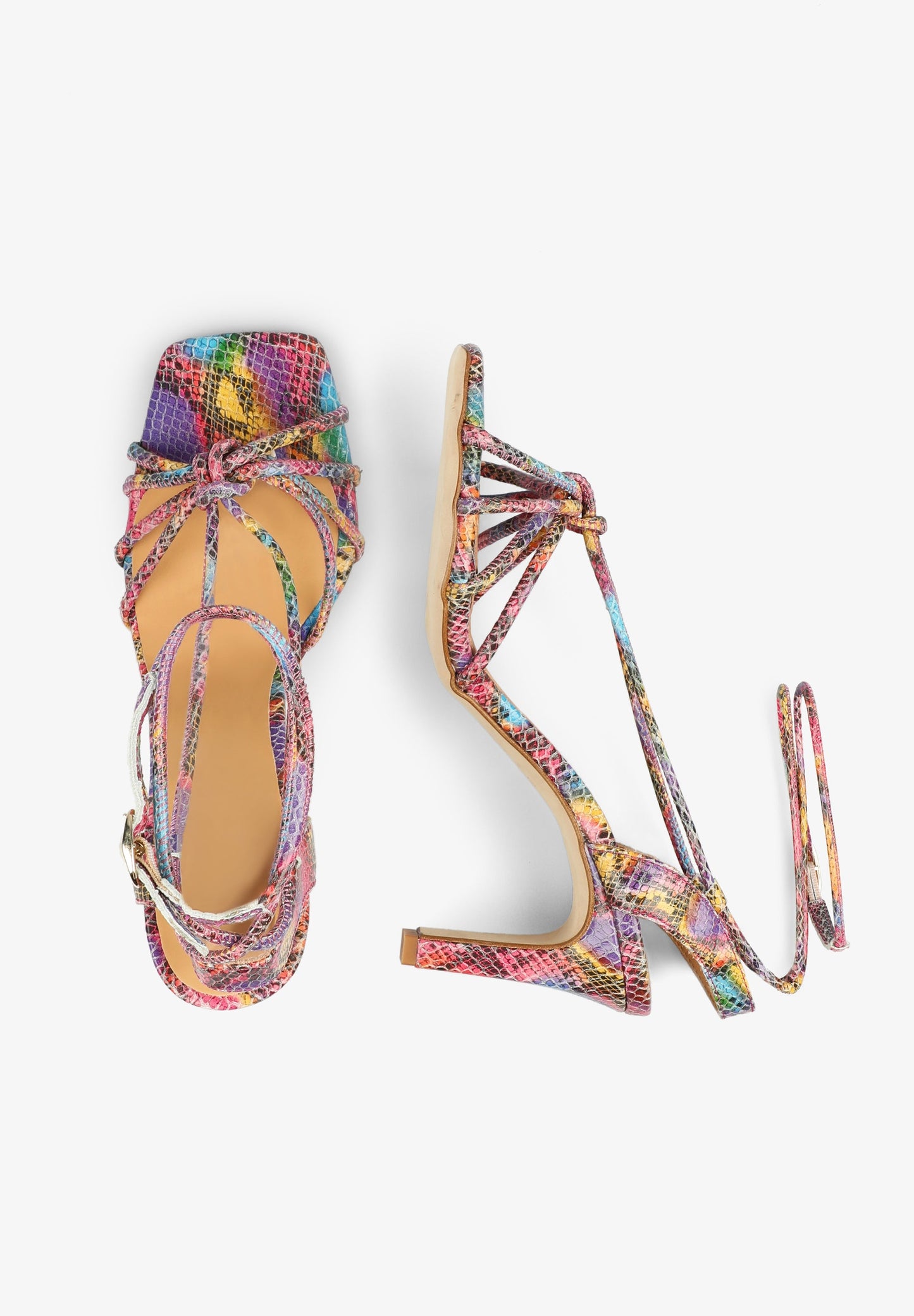 SANDALIAS TACÓN MULTICOLOR