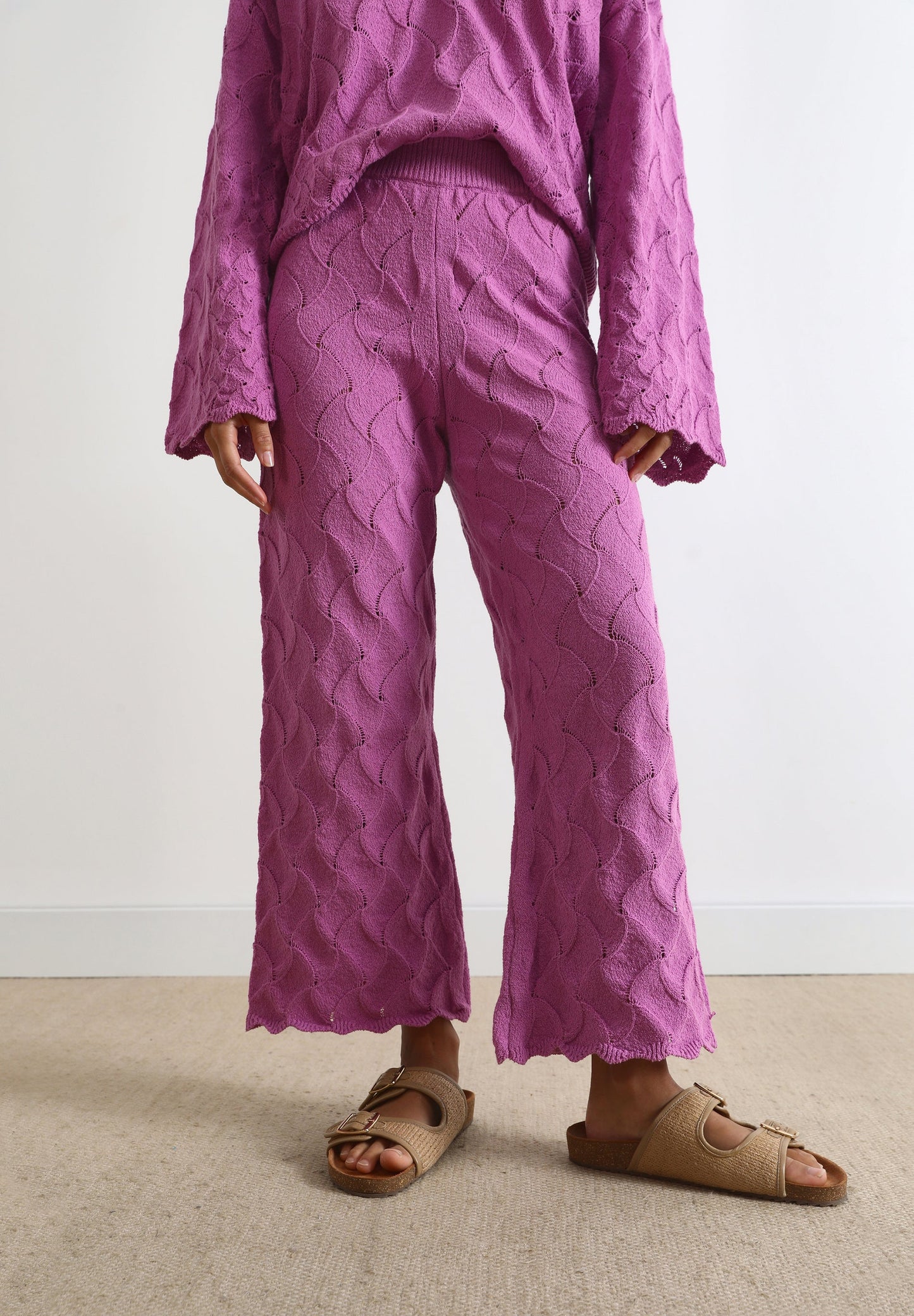 POINTELLE KNIT PANT