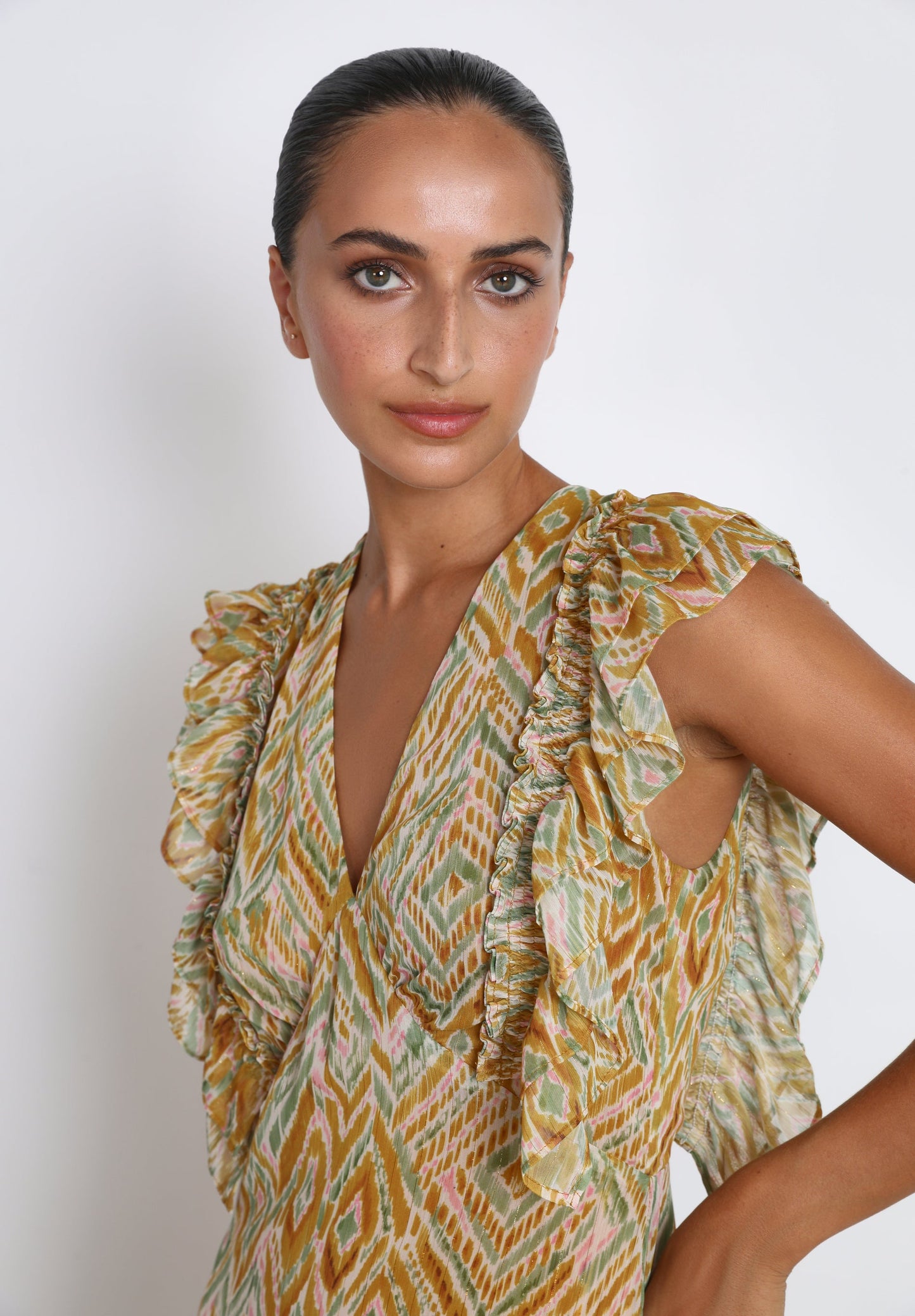DOUBLE RUFFLE DRESS