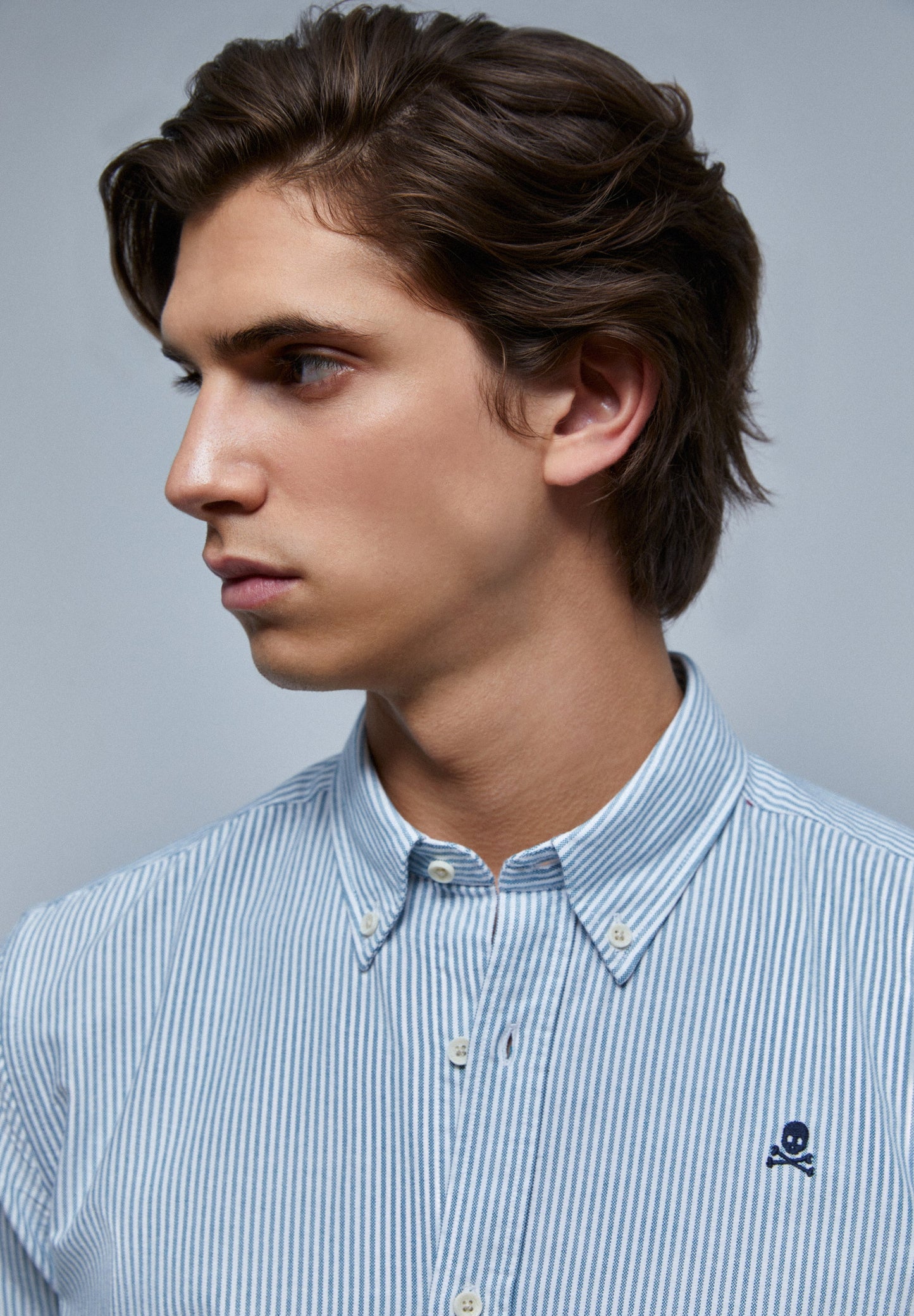 CAMISA OXFORD CALAVERA CONTRASTE