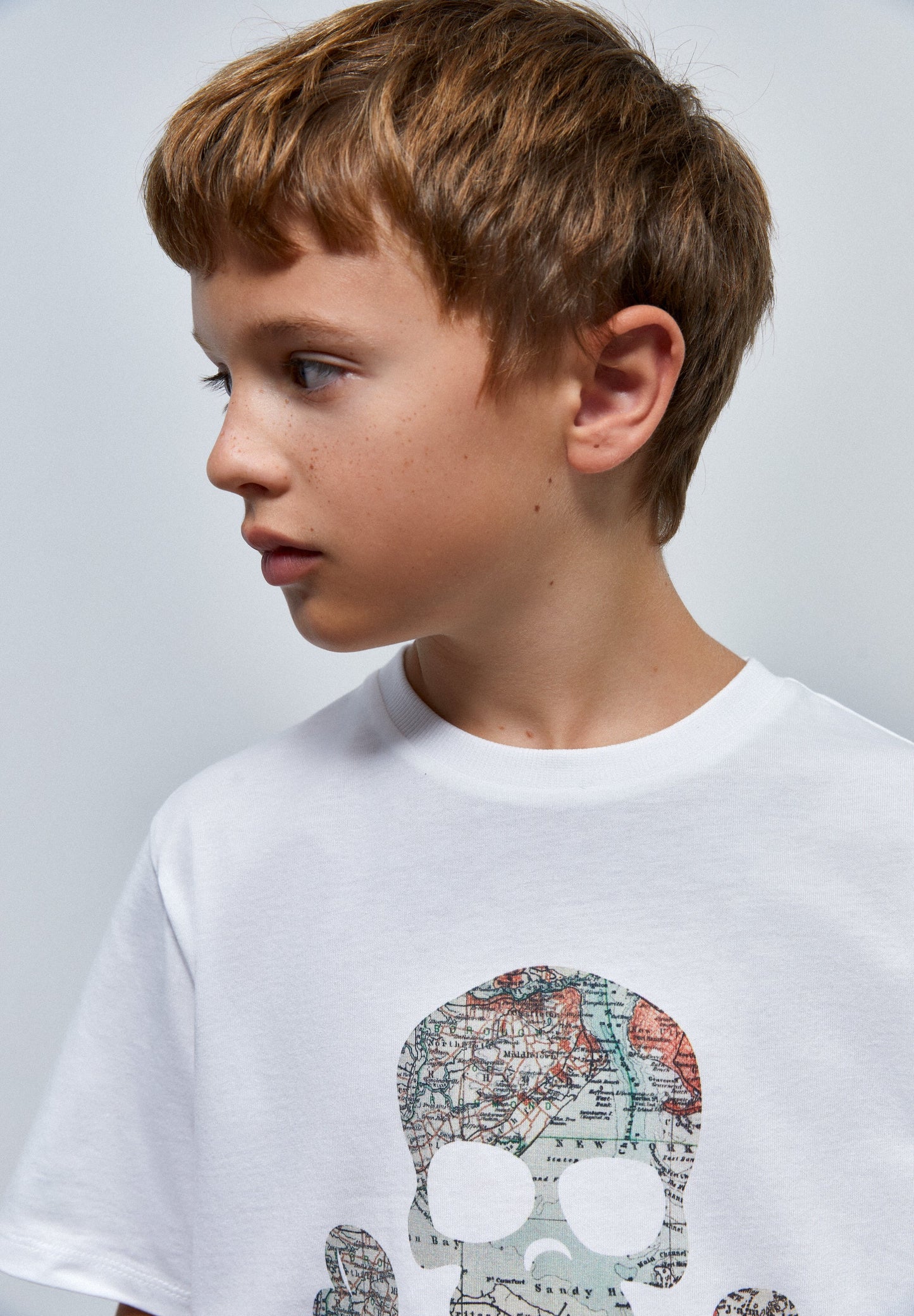 CAMISETA CALAVERA MAPA