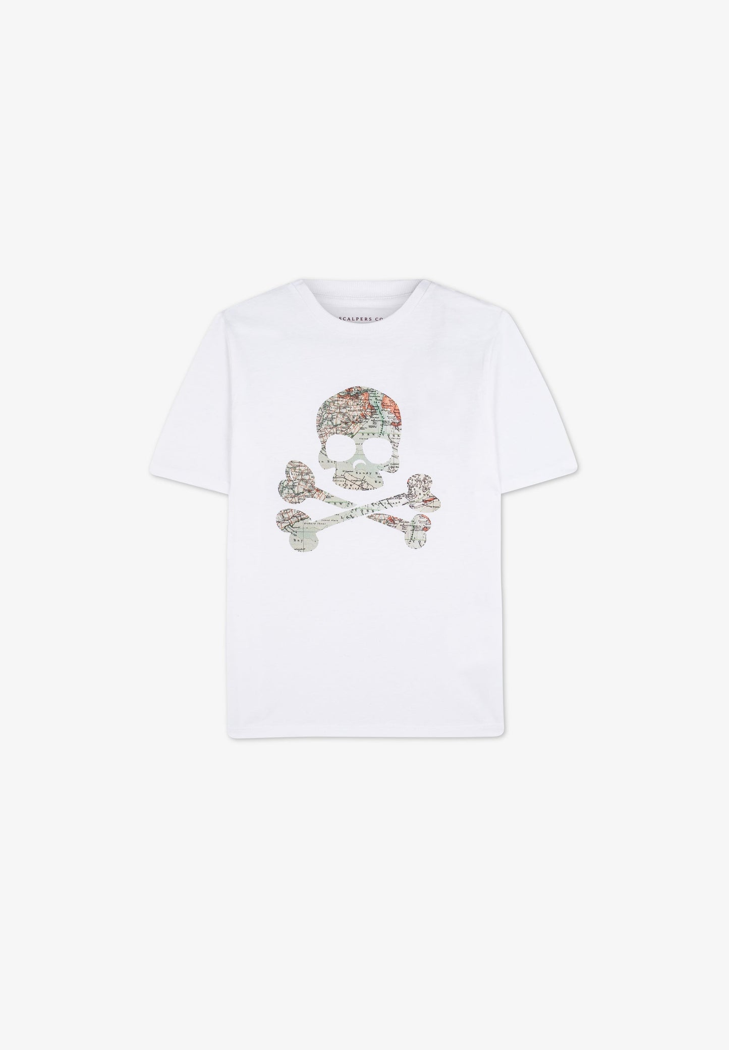 CAMISETA CALAVERA MAPA