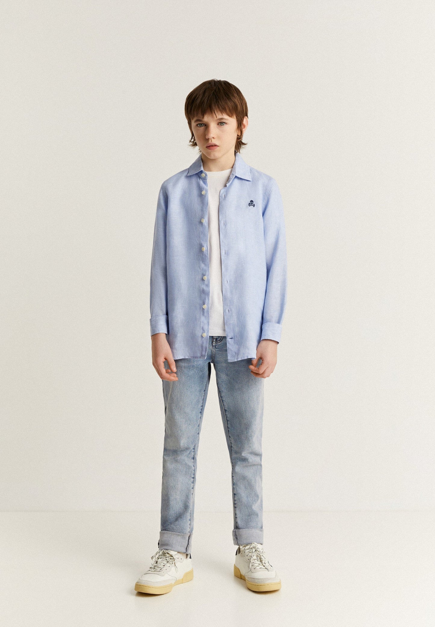 CAMISA LINO CUELLO CUTAWAY