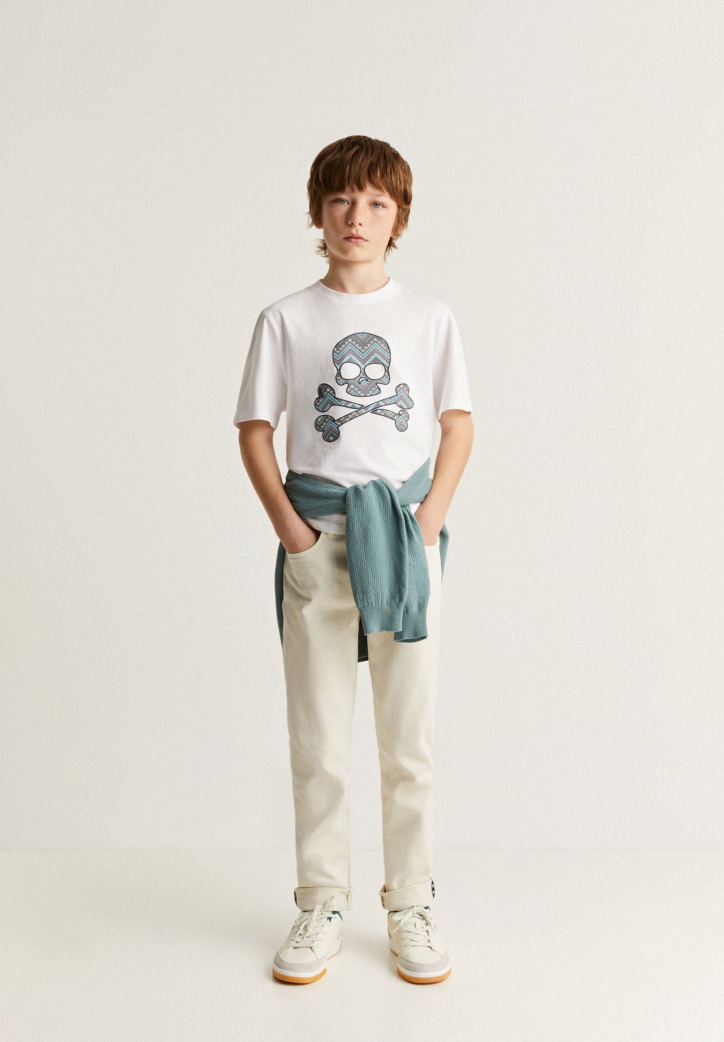 CAMISETA CALAVERA PRINT ZIGZAG