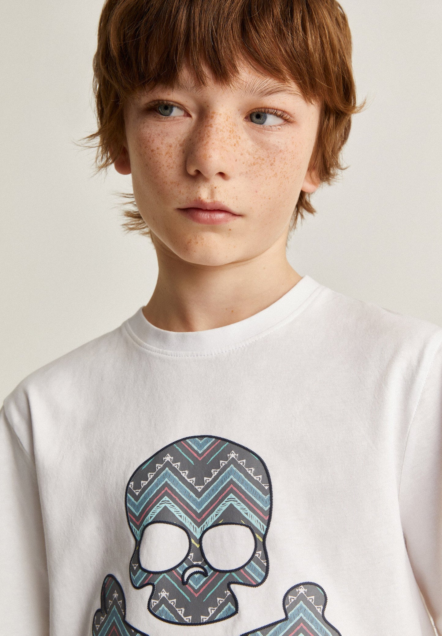 CAMISETA CALAVERA PRINT ZIGZAG