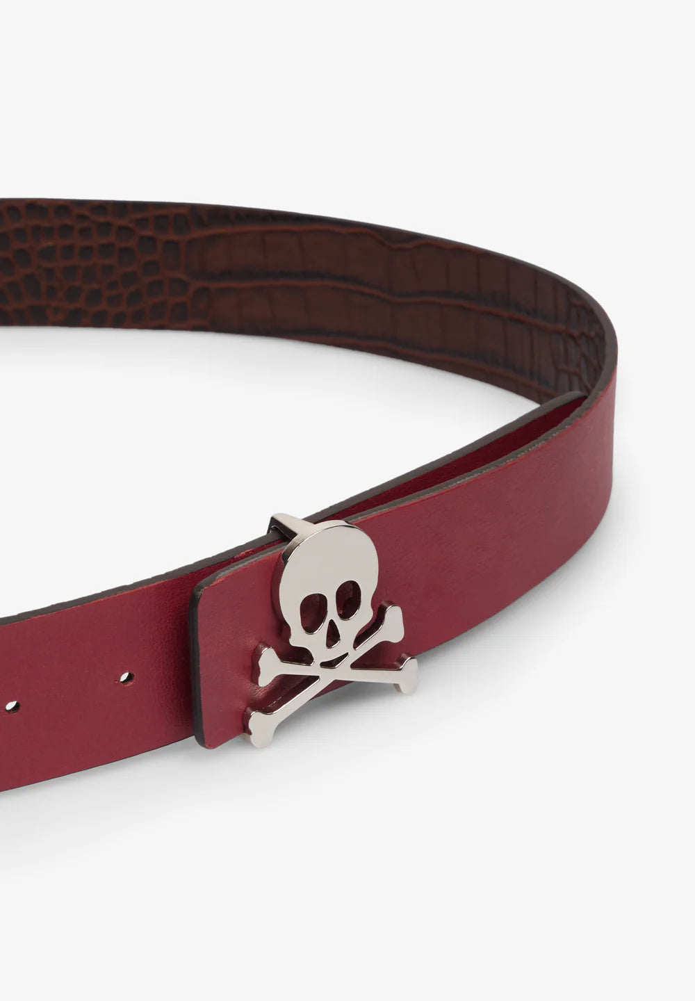 CINTURÓN PIEL REVERSIBLE CALAVERA