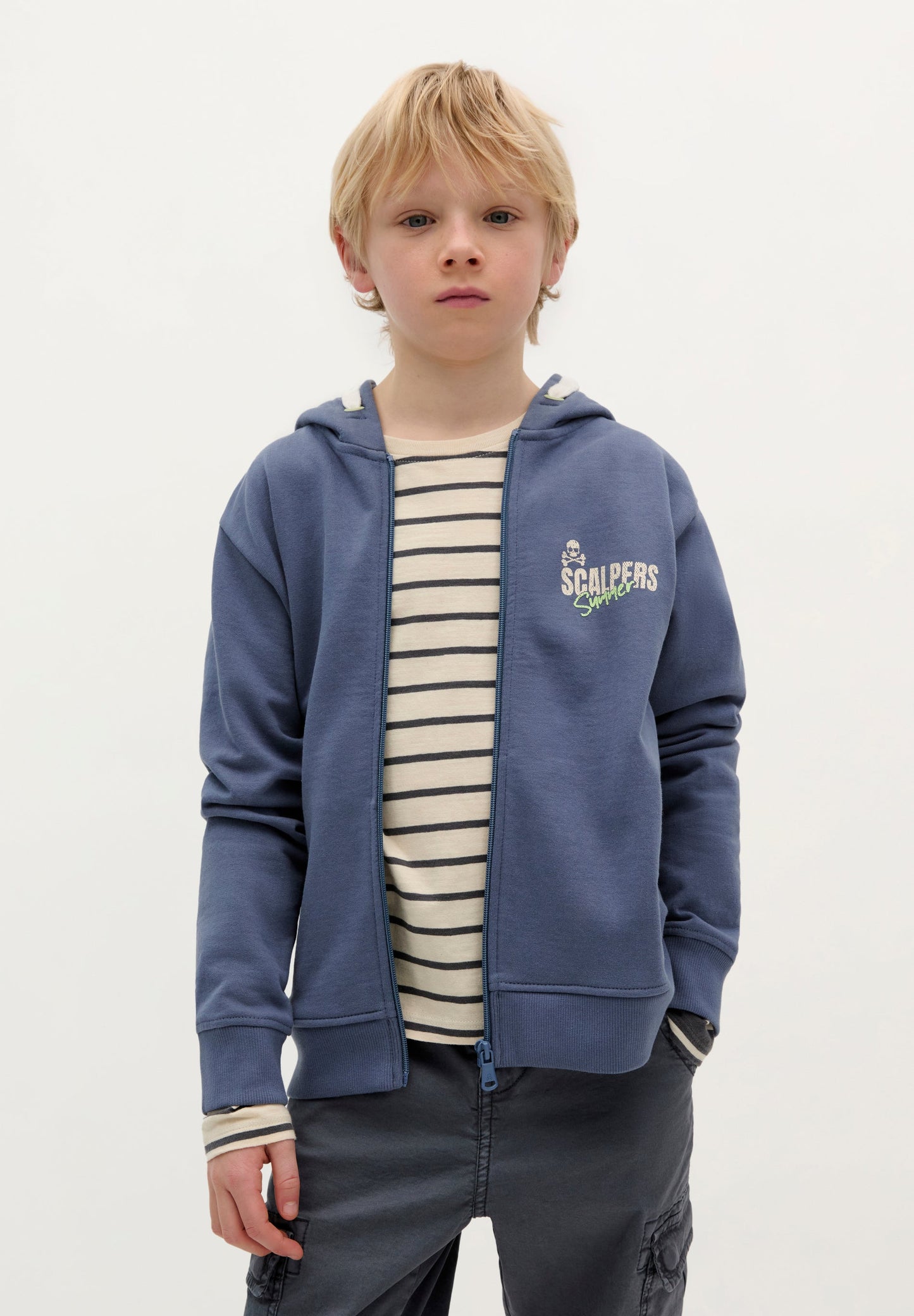 SUDADERA CAPUCHA PRINT CREMALLERA