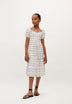 VESTIDO MIDI MANGAS ABULLONADAS