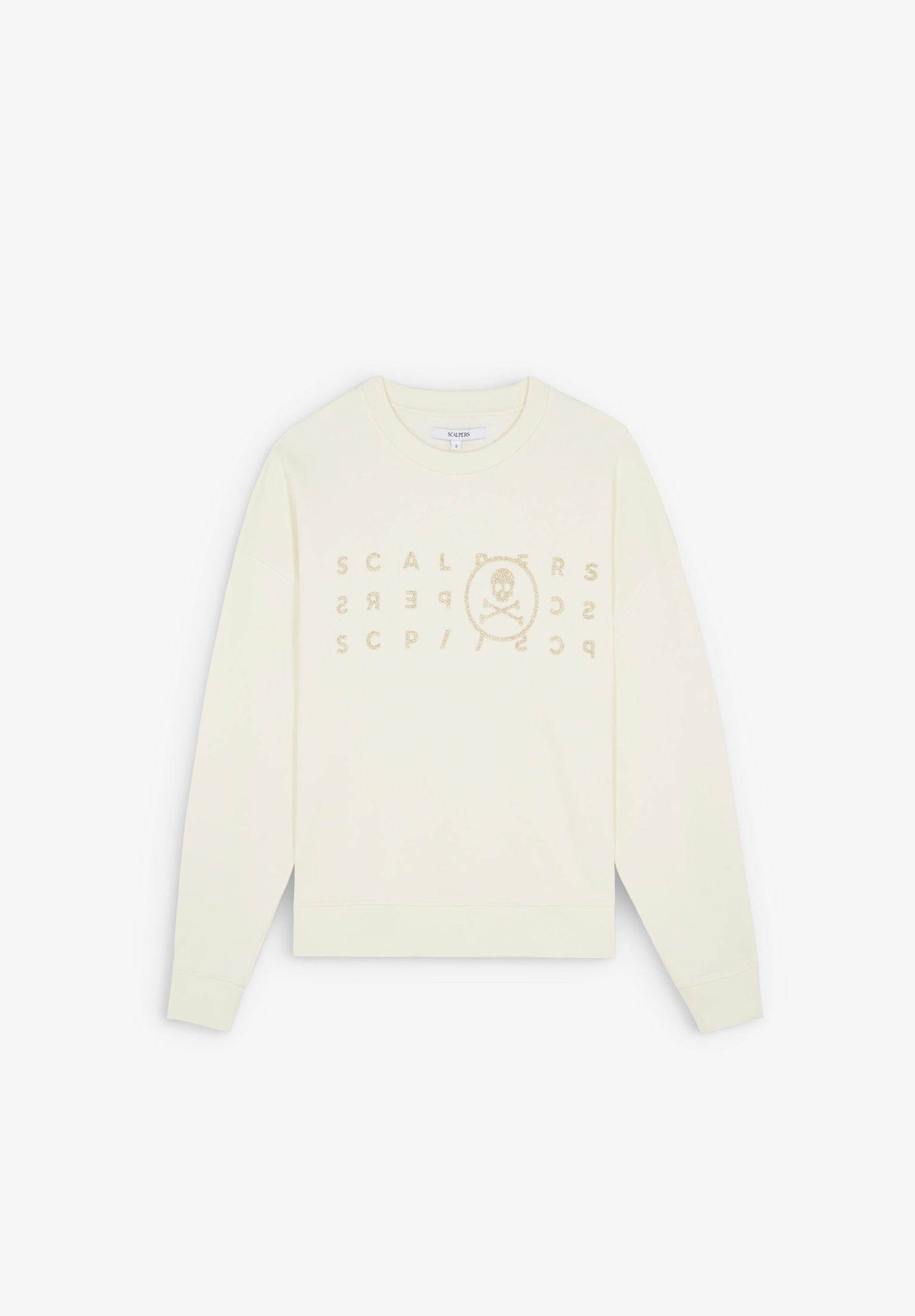 SUDADERA PRINT GLITTER CALAVERA