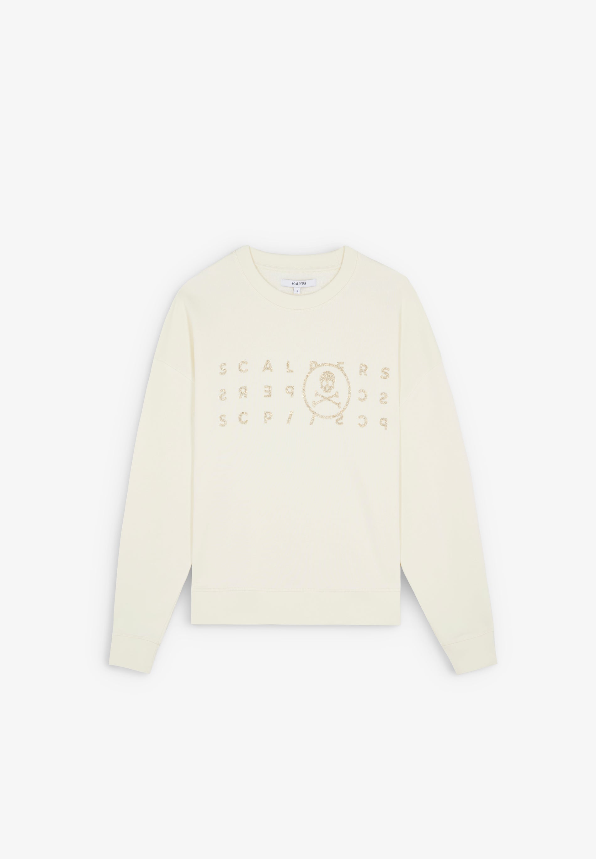 SUDADERA PRINT GLITTER CALAVERA