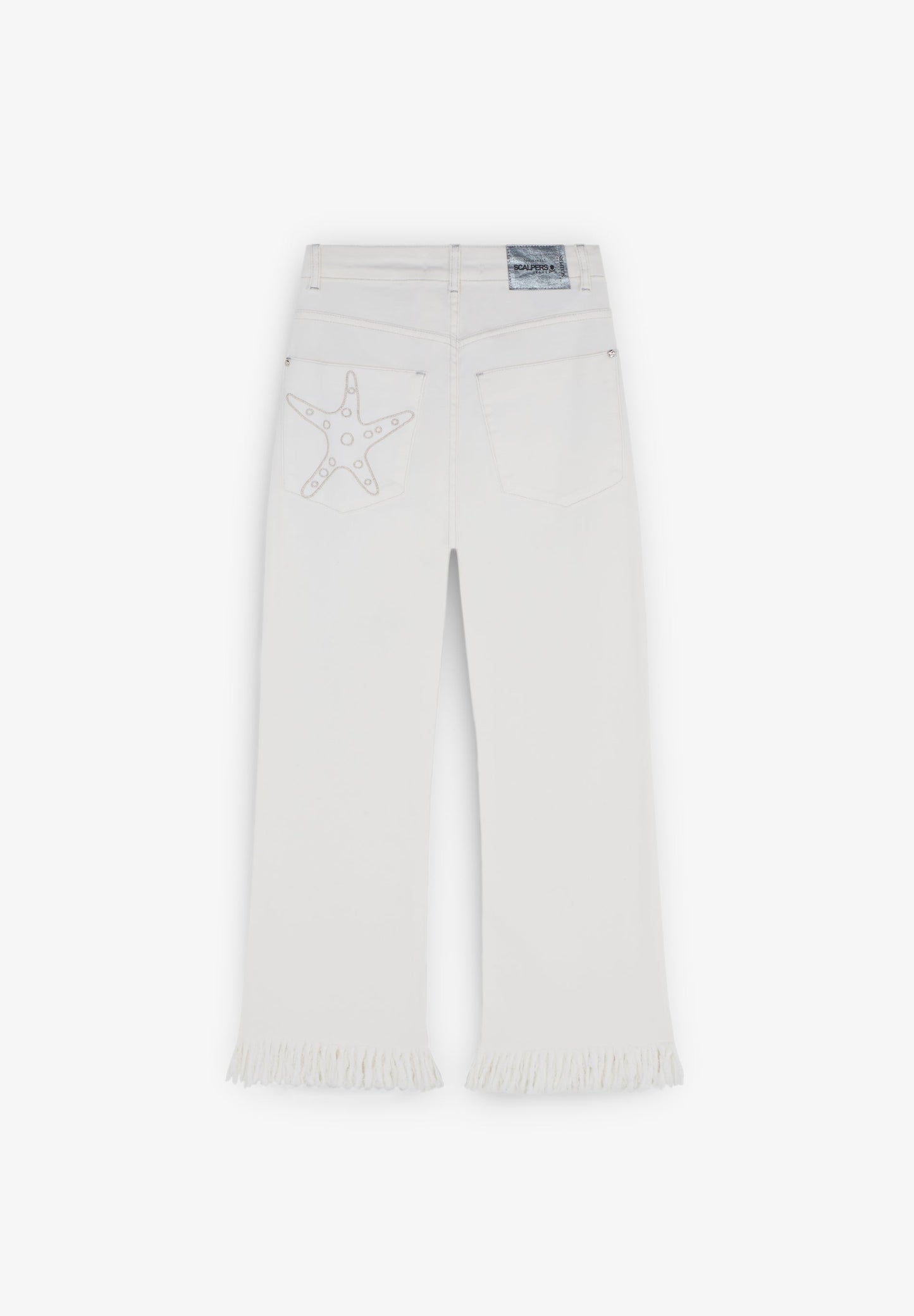 PANTALÓN VAQUERO FLECOS BORDADO