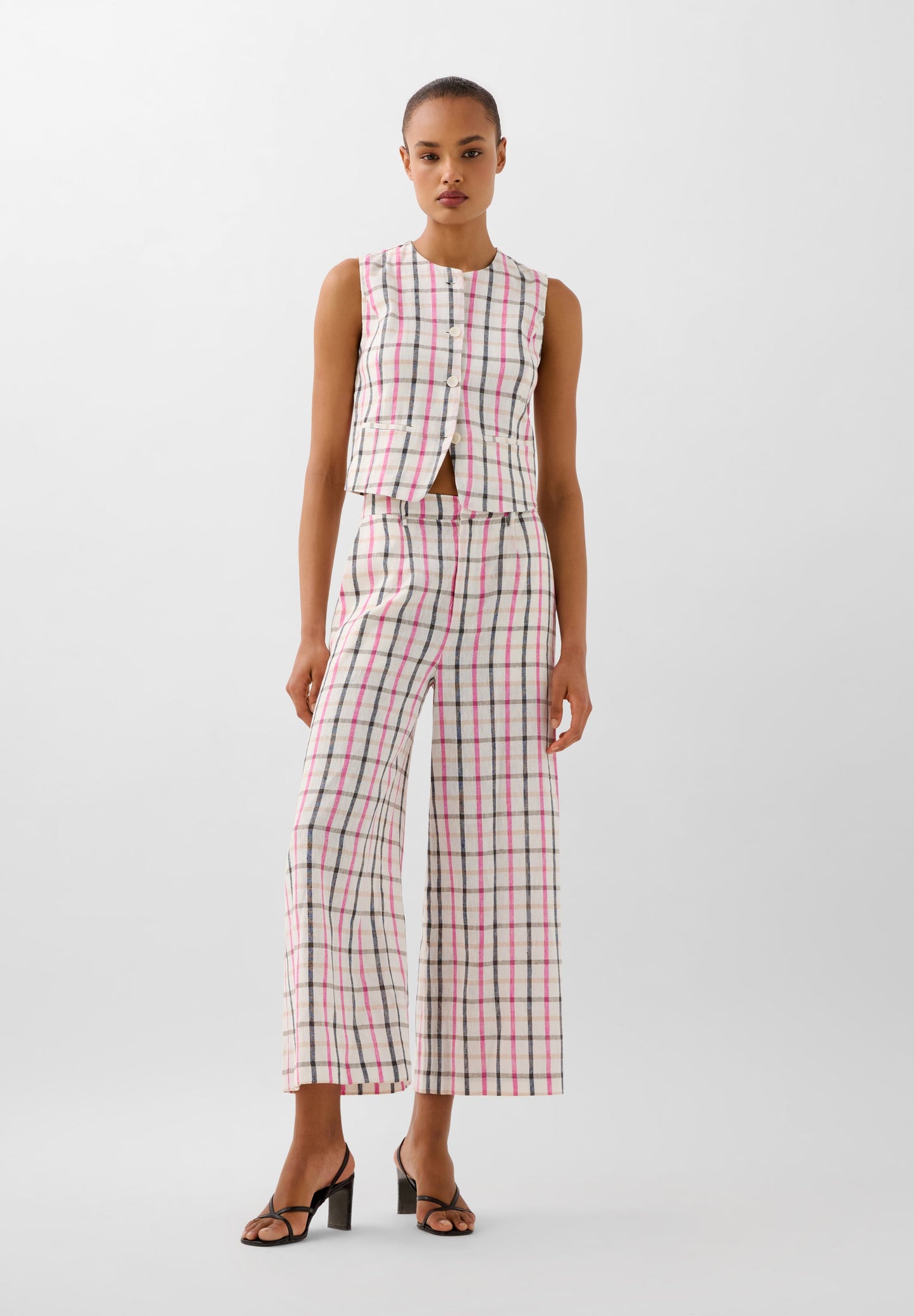 PANTALÓN LINO VICHY