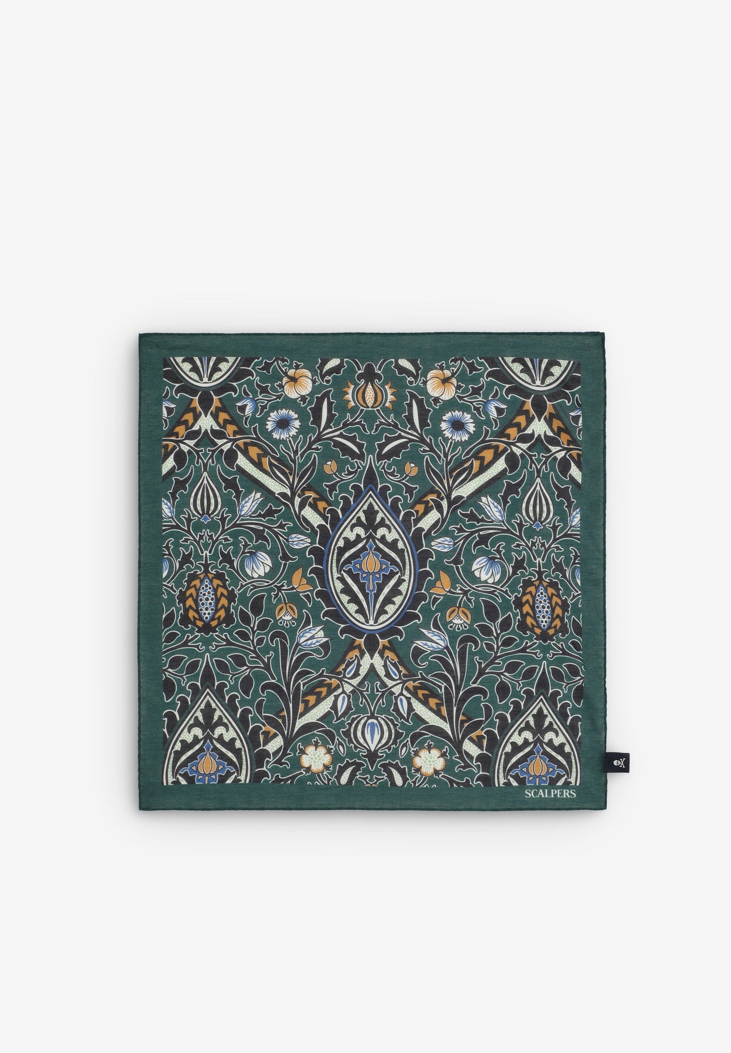 PAÑUELO SEDA ESTAMPADO TROPICAL