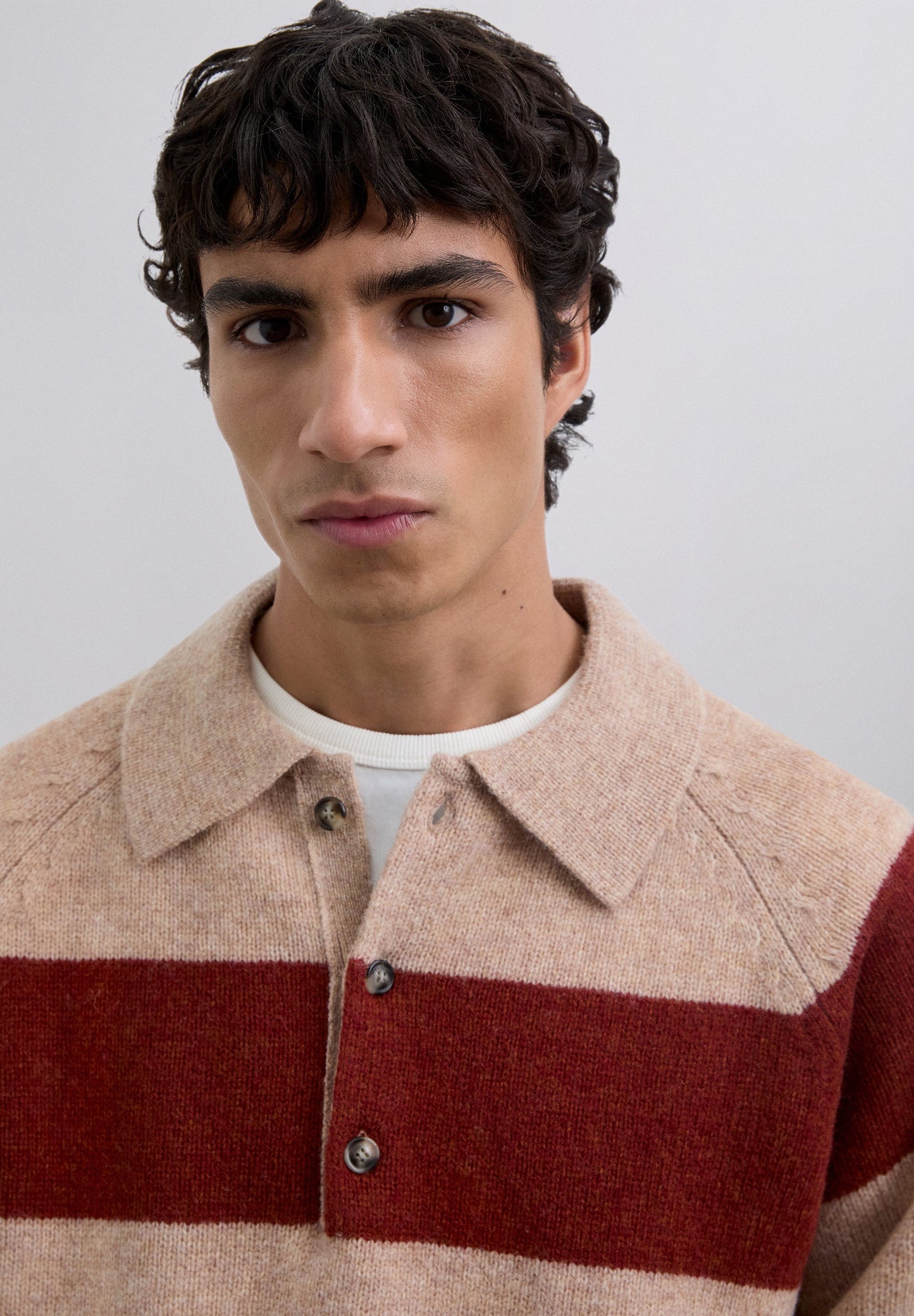 JERSEY POLO RAYAS LANA