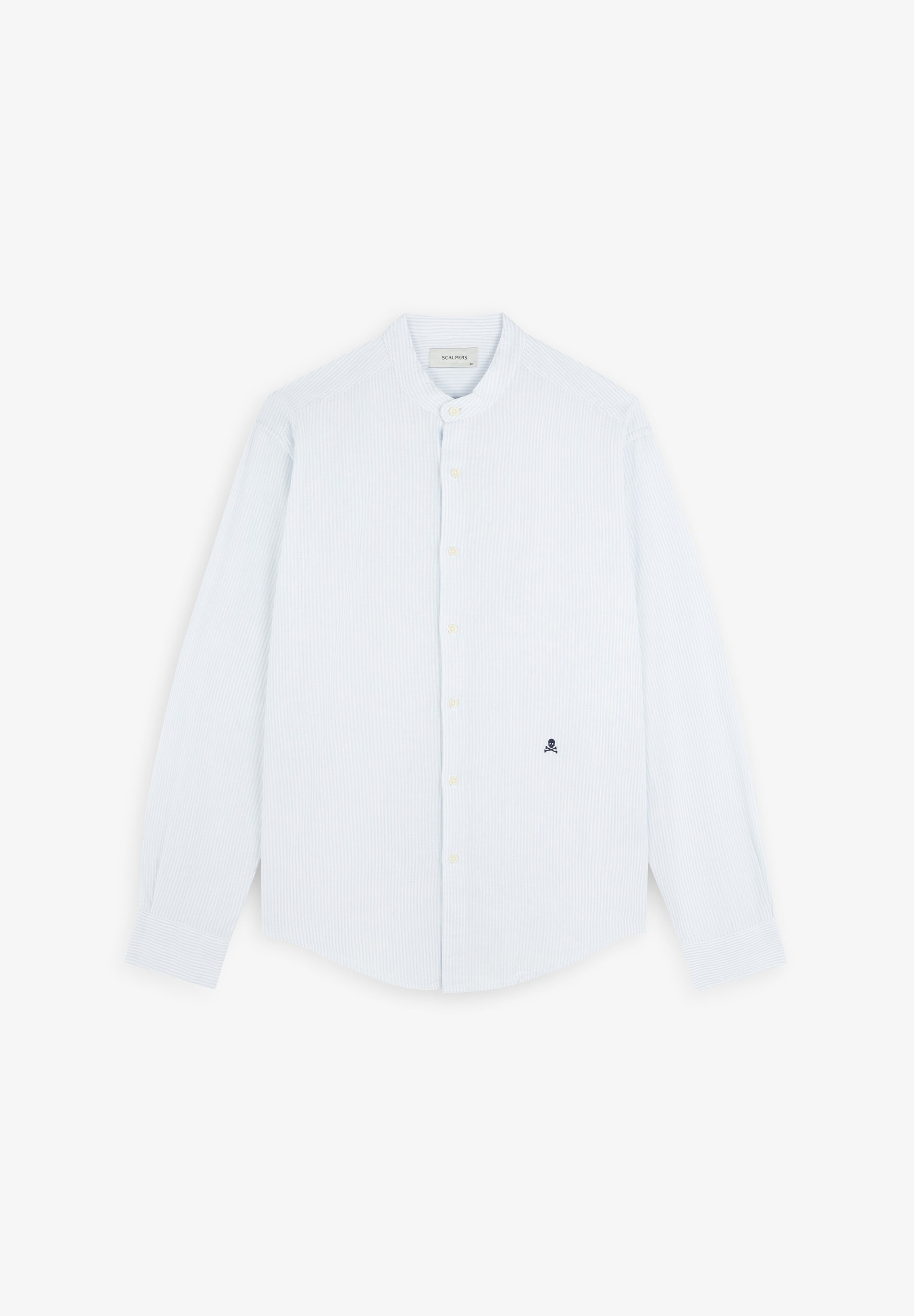 CAMISA RAYAS CUELLO MAO