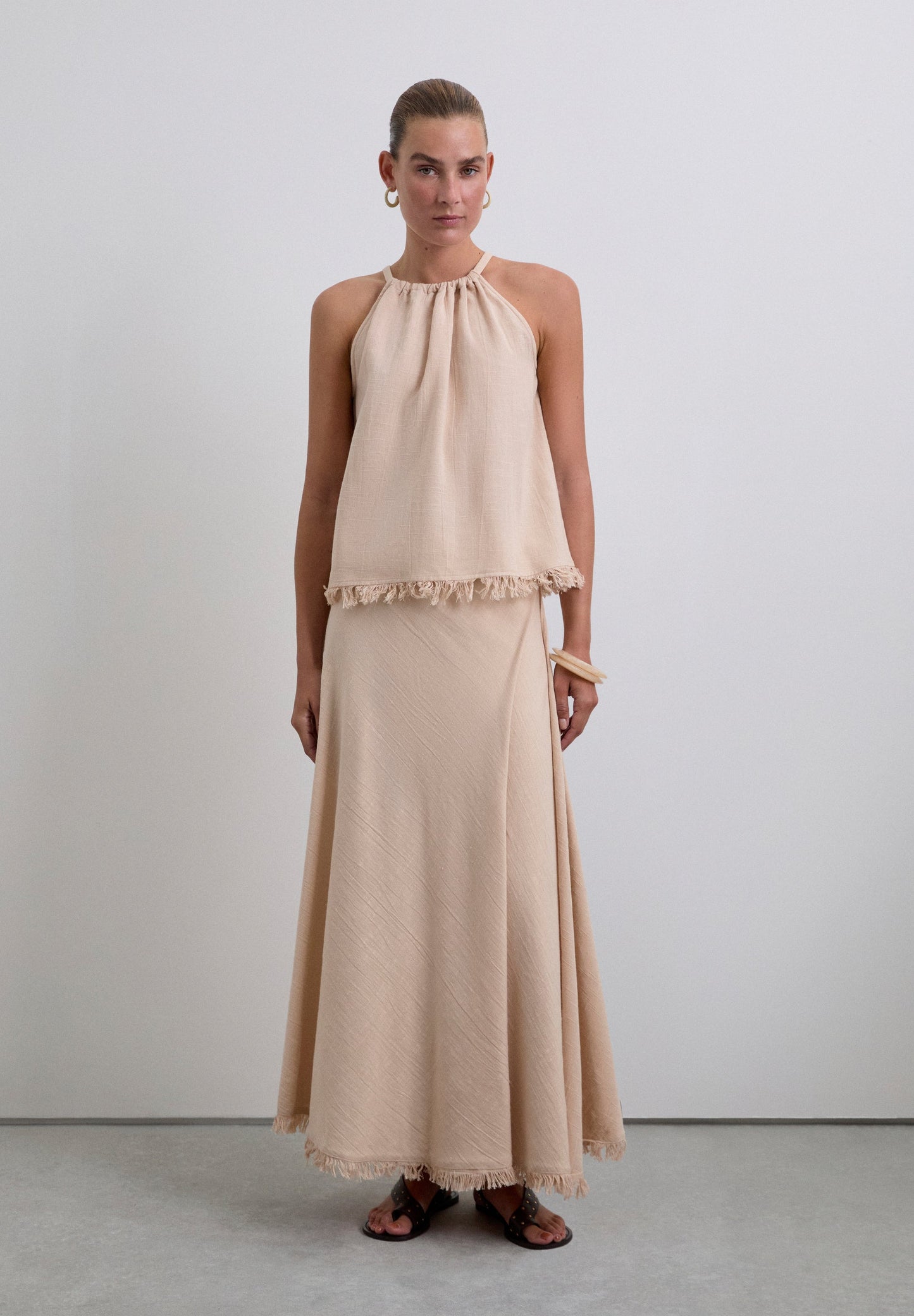FALDA MIDI FLECOS