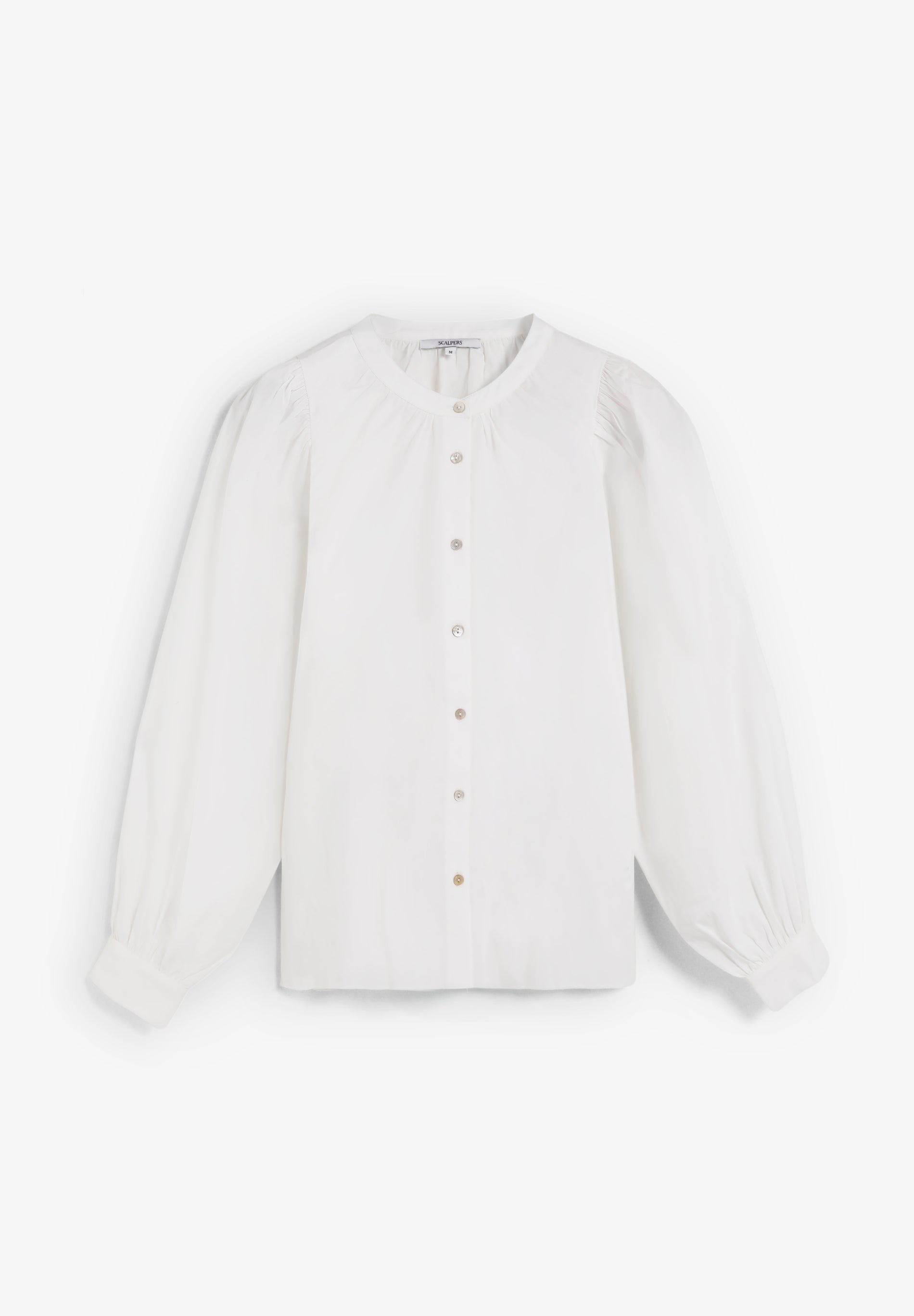 CAMISA POPELÍN MANGA ABULLONADA