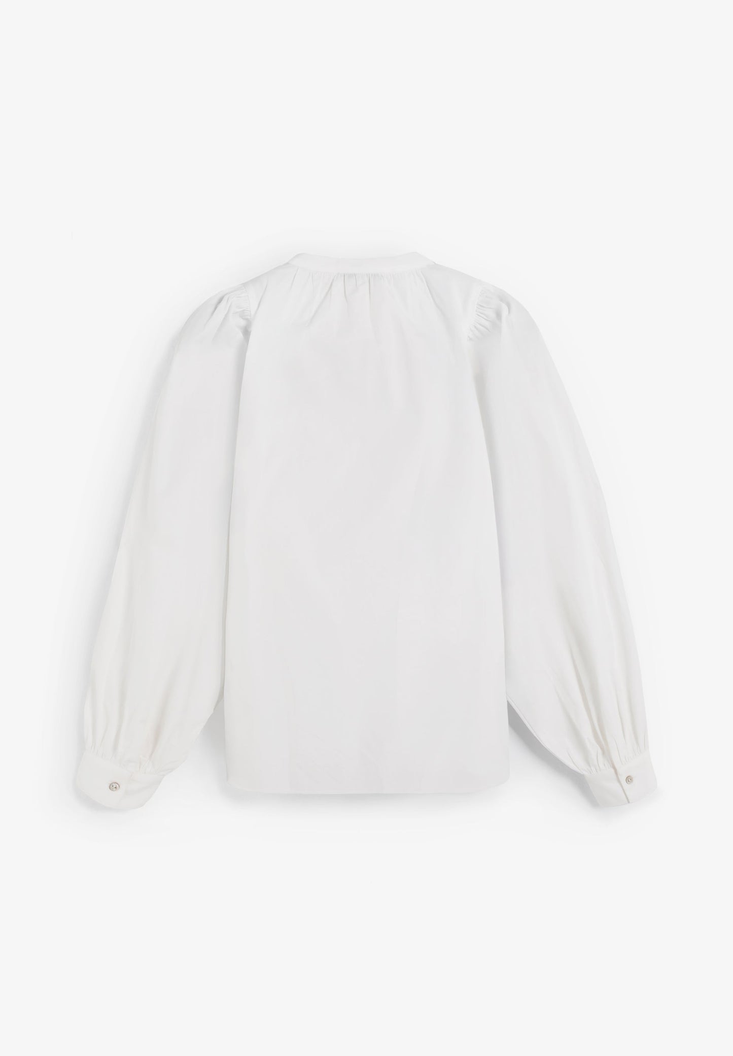 CAMISA POPELÍN MANGA ABULLONADA