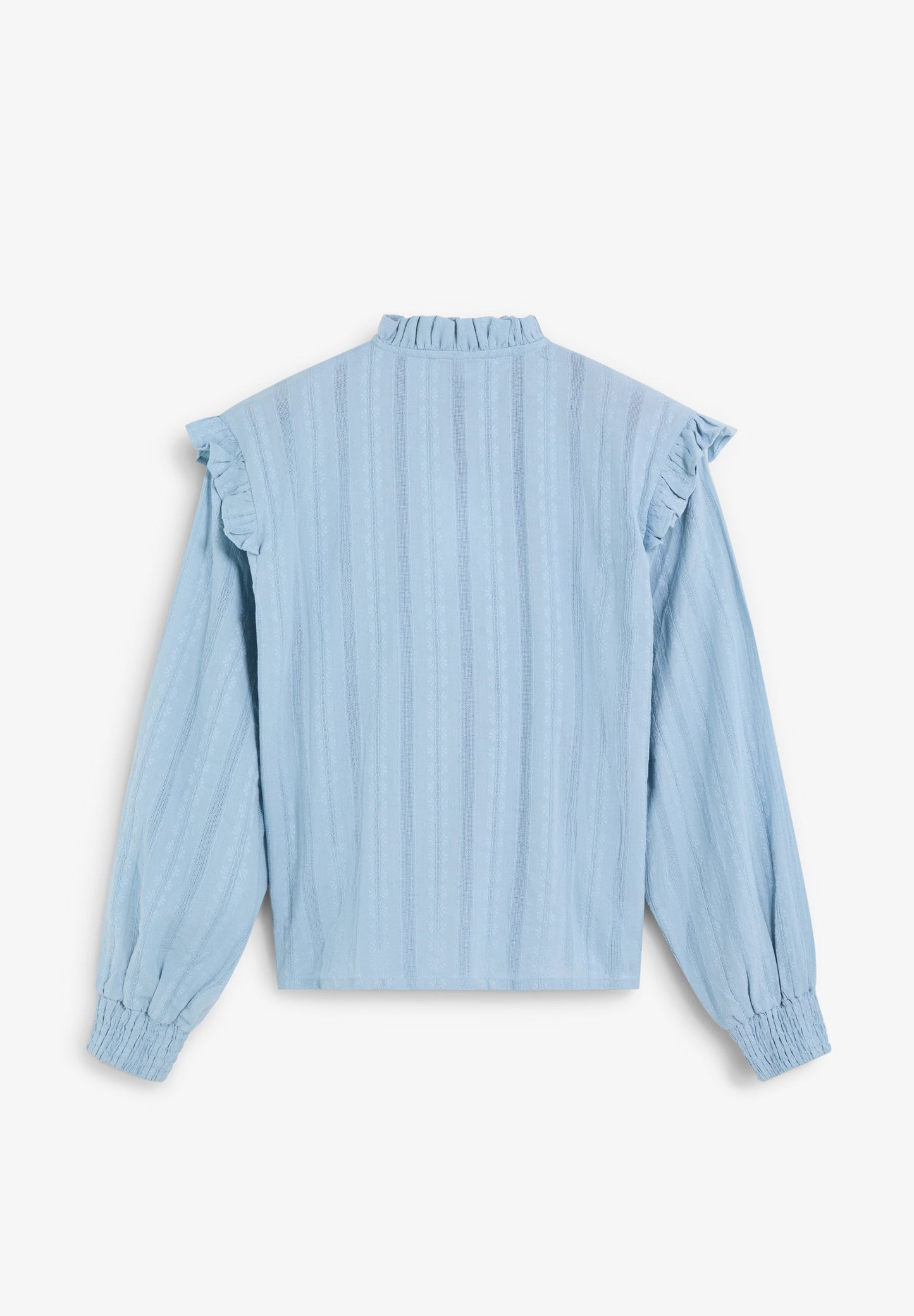 BLUSA FRUNCIDA CON VOLANTE