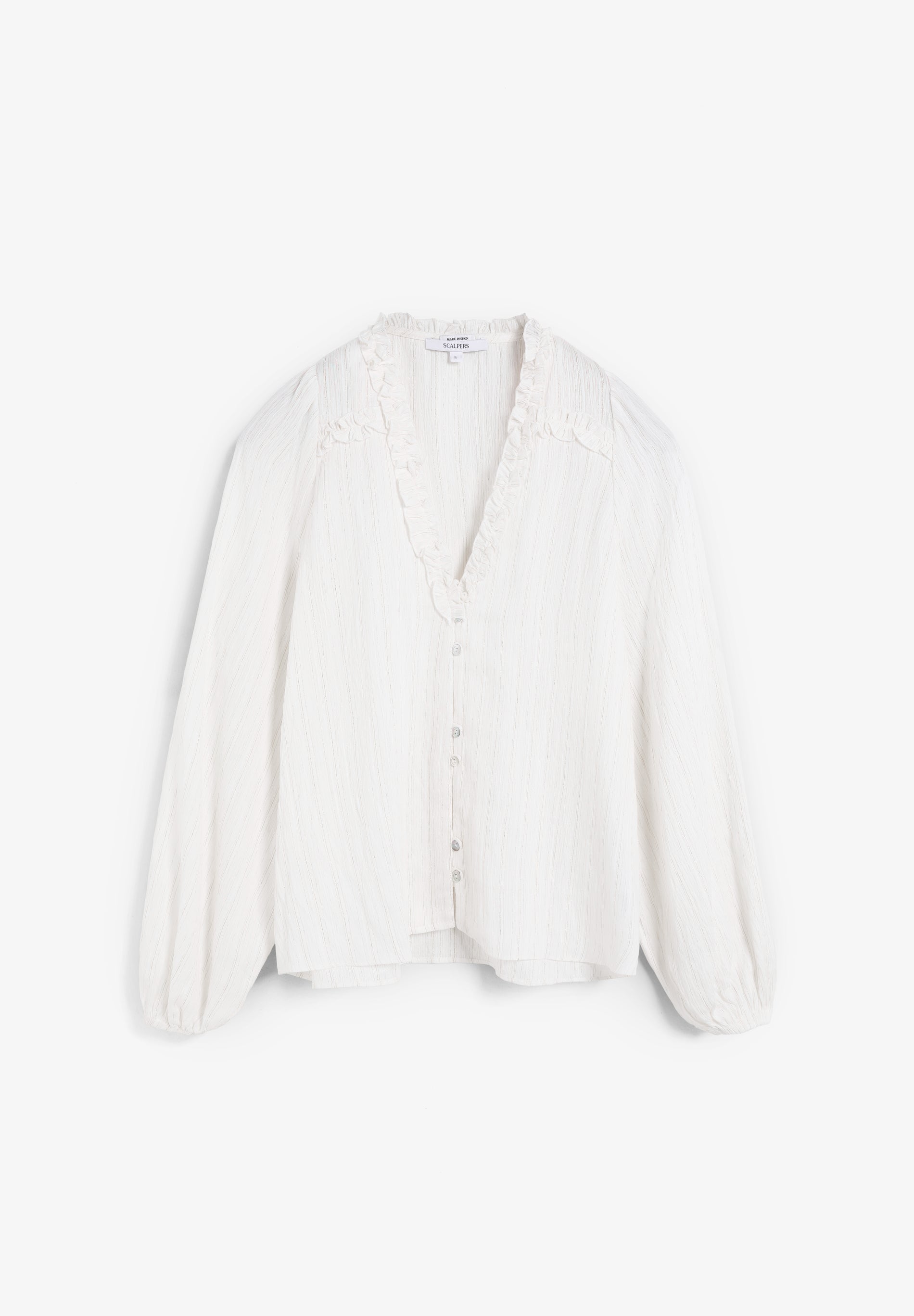 BLUSA FRUNCES HILO METALIZADO