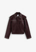 CHAQUETA BURDEOS TACHUELAS PIEL
